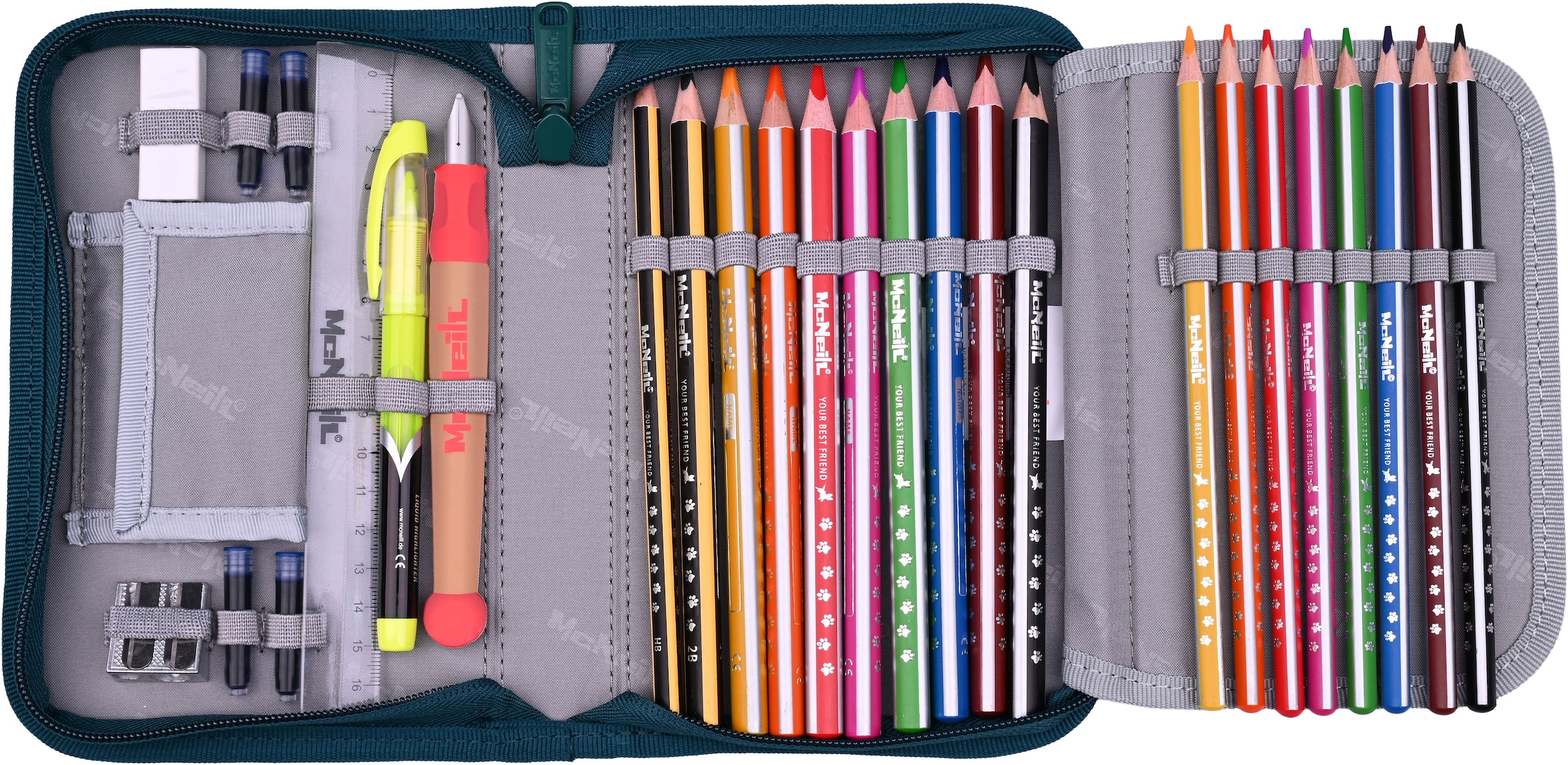 McNeill Schulranzen »Bravo, inkl. Etui, Turnbeutel,« Reflektierende Streifen auf den Schultergurten;Retroreflektierende Flächen