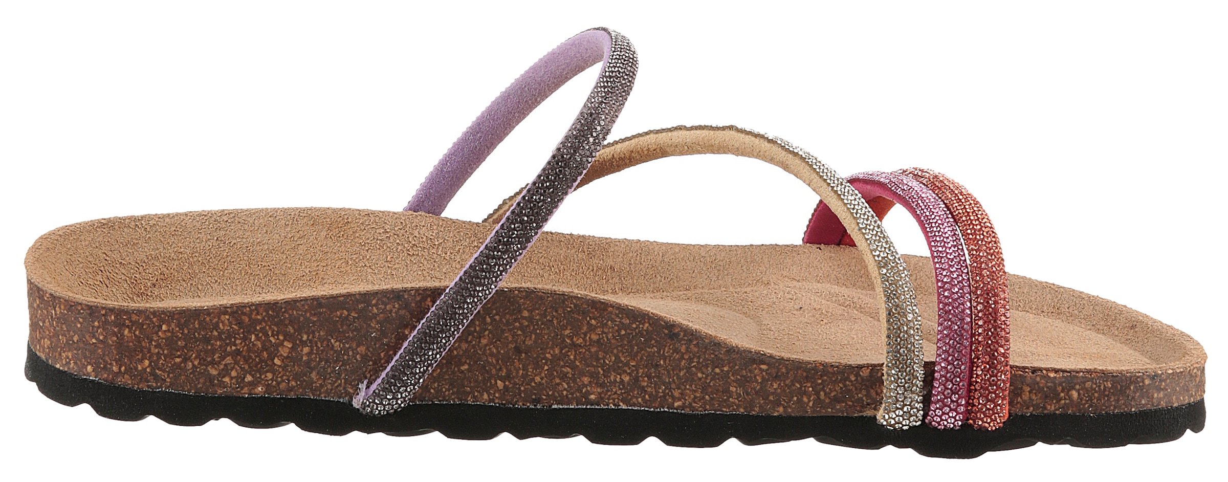Aniston SHOES Pantolette, Sommerschuh, Strandschuh, Glitzersteine - NEUE KOLLEKTION