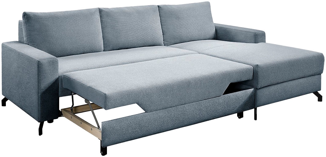 exxpo - sofa fashion Ecksofa »Quattro L-Form, B/T: 247/162 cm«, wahlweise mit Bettfunktion, Bettkasten