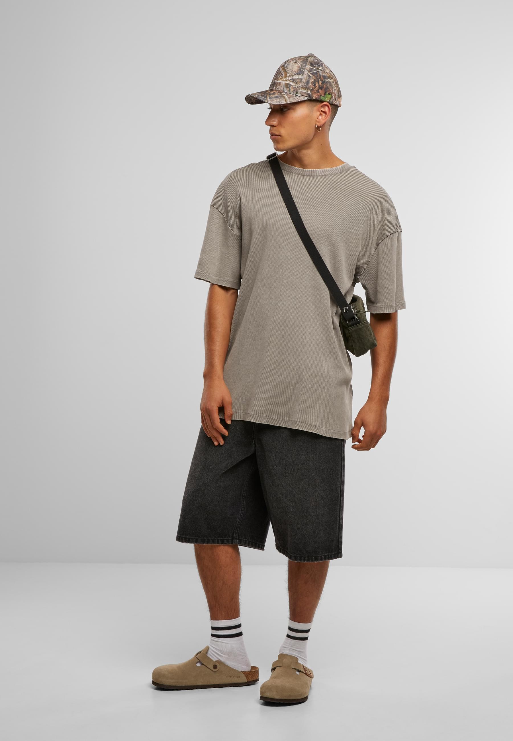 URBAN CLASSICS T-Shirt »Urban Classics Washed Rib Tee«, (1 tlg.)
