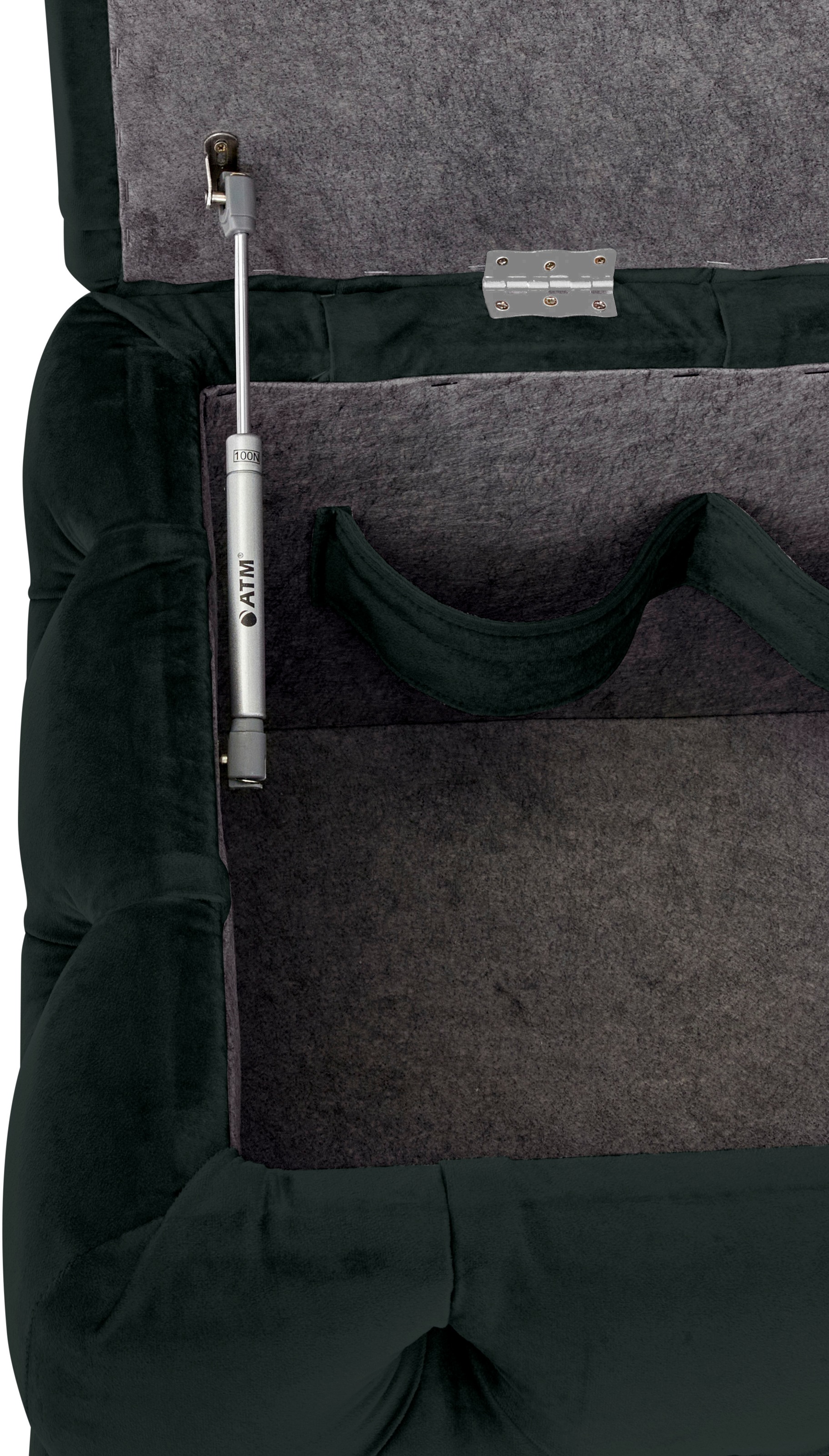 Guido Maria Kretschmer Home&Living Polsterhocker »KALINA, hochwertige Knopfheftung, B/T/H: 120/55/45 cm«, mit Staufach und innenliegenden Laschen zur besseren Aufbewahrung