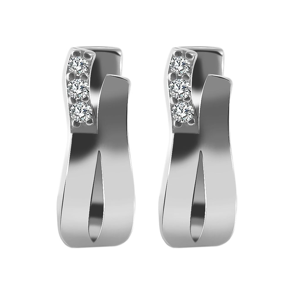 Adelia´s Klappcreolen "Ohrringe – Klappcreole aus 925 Silber mit Zirkonia" Ideal als Geschenk zum einfach so