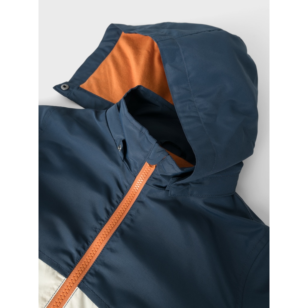 Name It Regenjacke »NKMMAX JACKET BLOCKS«, mit Kapuze