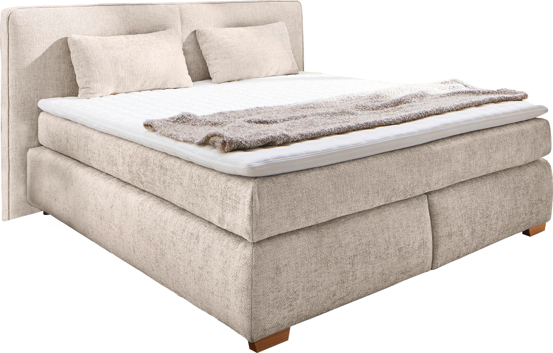 Jockenhöfer Gruppe Boxspringbett "Valentina in der Breite 180cm, beige, ext günstig online kaufen