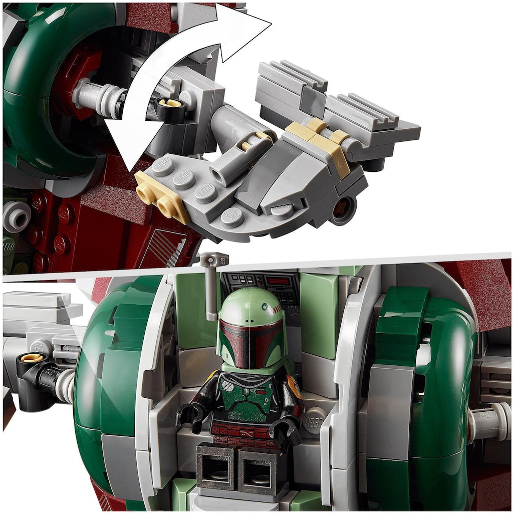 LEGO® Konstruktionsspielsteine »Boba Fetts Starship™ (75312), LEGO® Star Wars™ Mandalorian«, (593 St.), Made in Europe