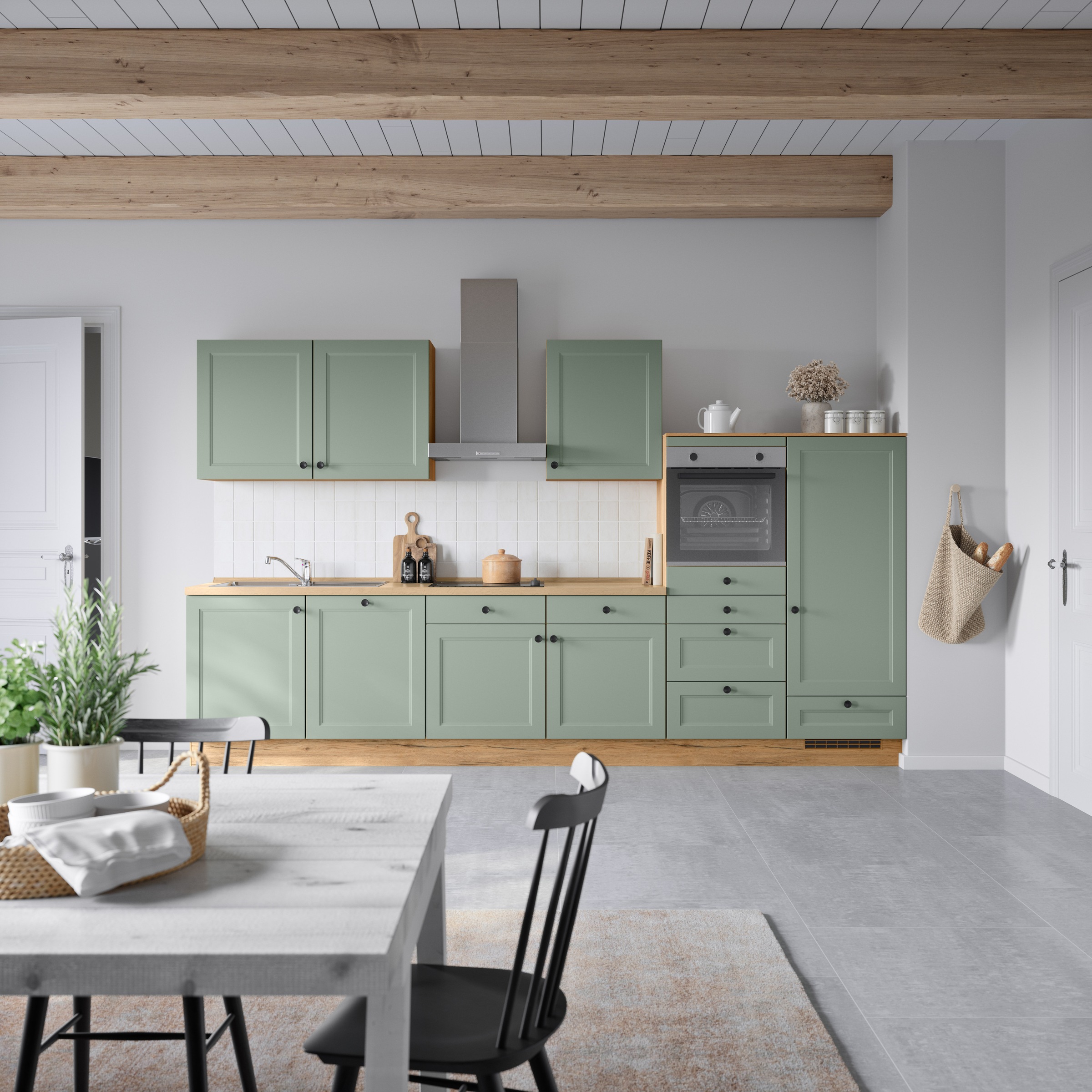 nobilia® Küchenzeile »"Cascada I"«, vormontiert, Ausrichtung wählbar, Breite 360 cm, wahlw. mit E-Geräten