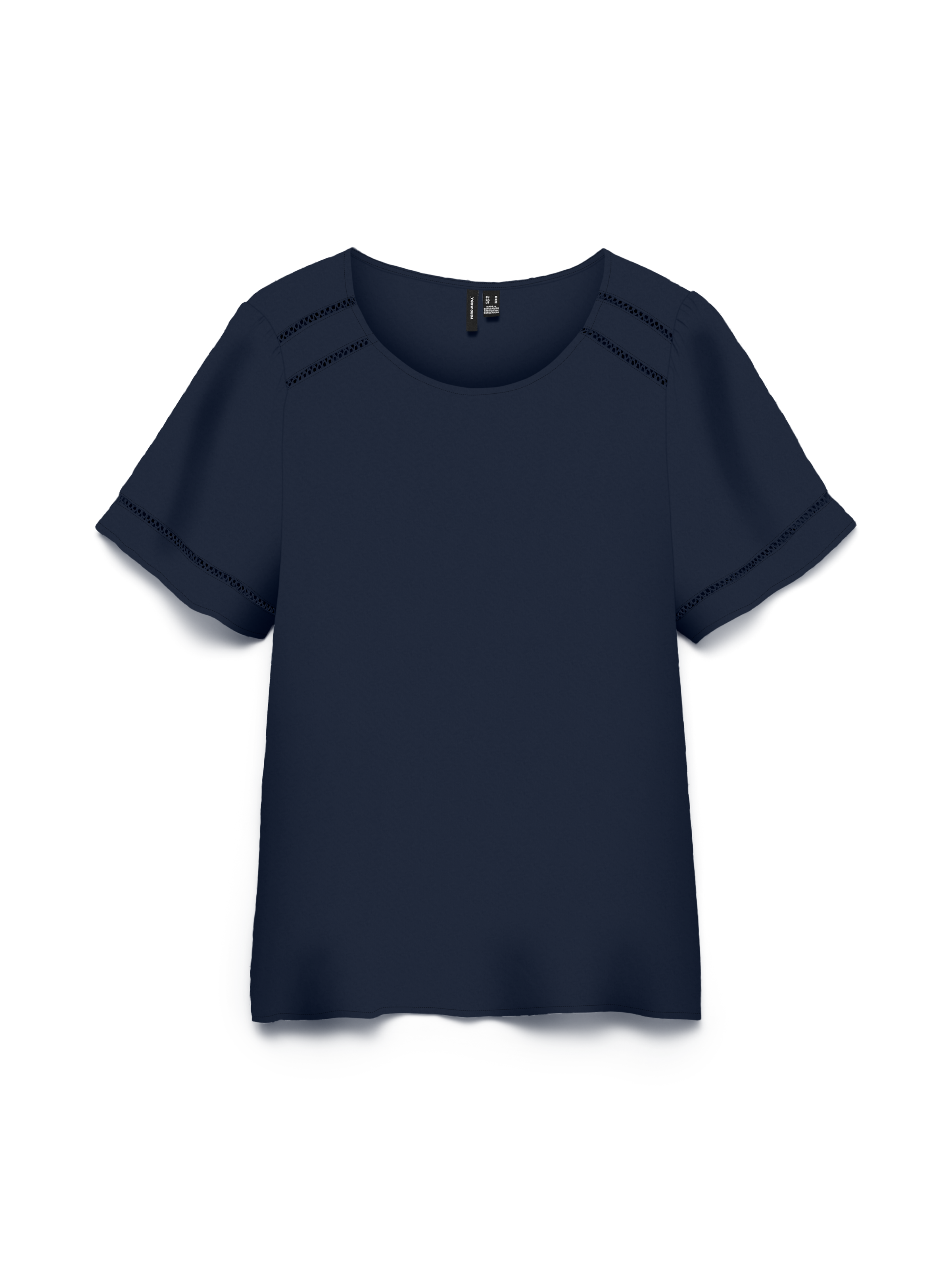 Vero Moda Shirtbluse "VMMENNY LACE SS TOP WVN GA" Viskose, regular fit günstig online kaufen