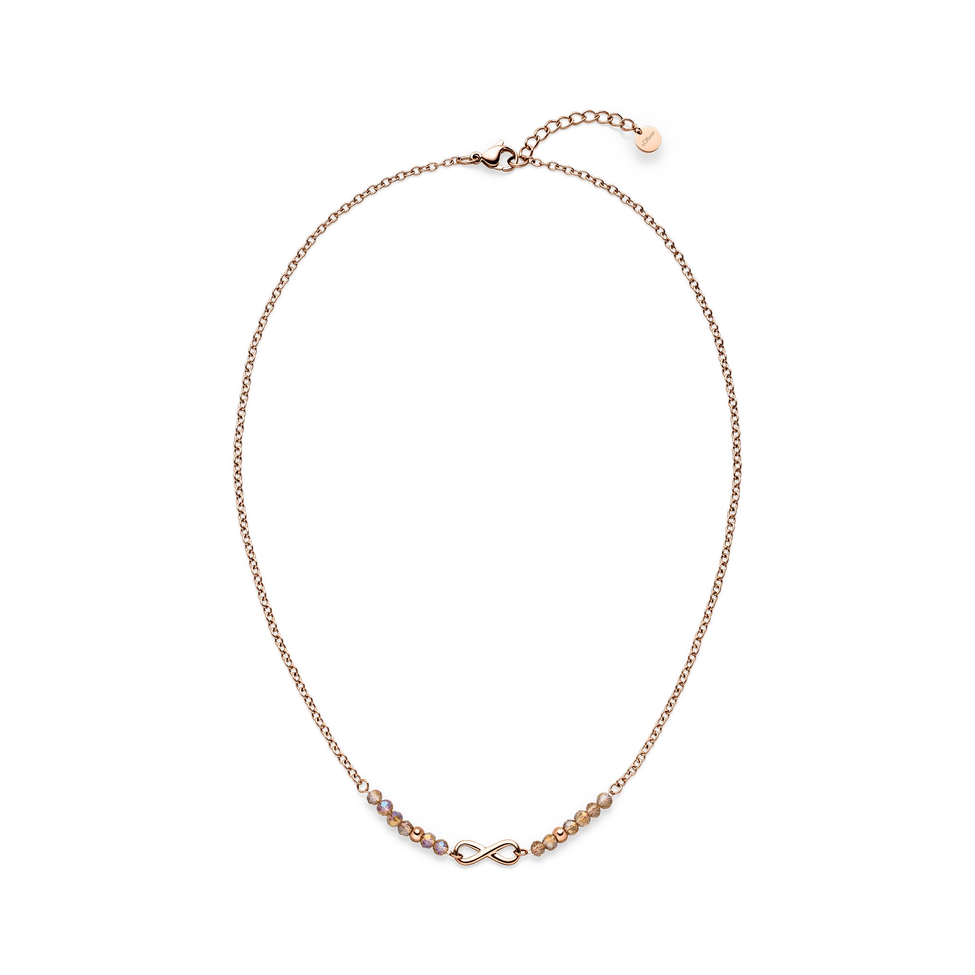 s.Oliver Kette mit Anhänger »Infinity Beads, Unendlichkeitsschleife« mit Kristallstein (synth.)