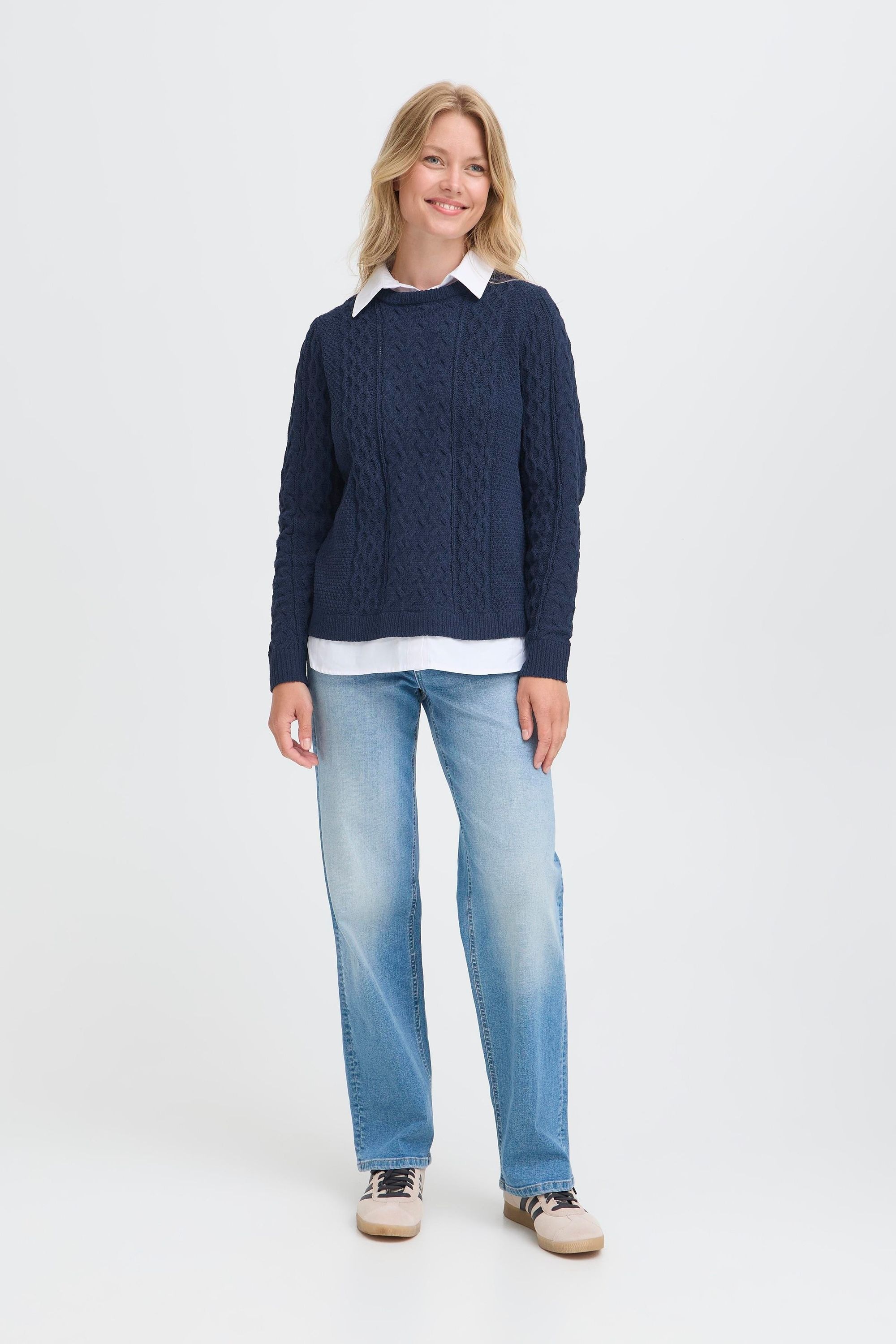 OXMO Strickfleece-Pullover »Strickpullover OXFSANVI PU 1«