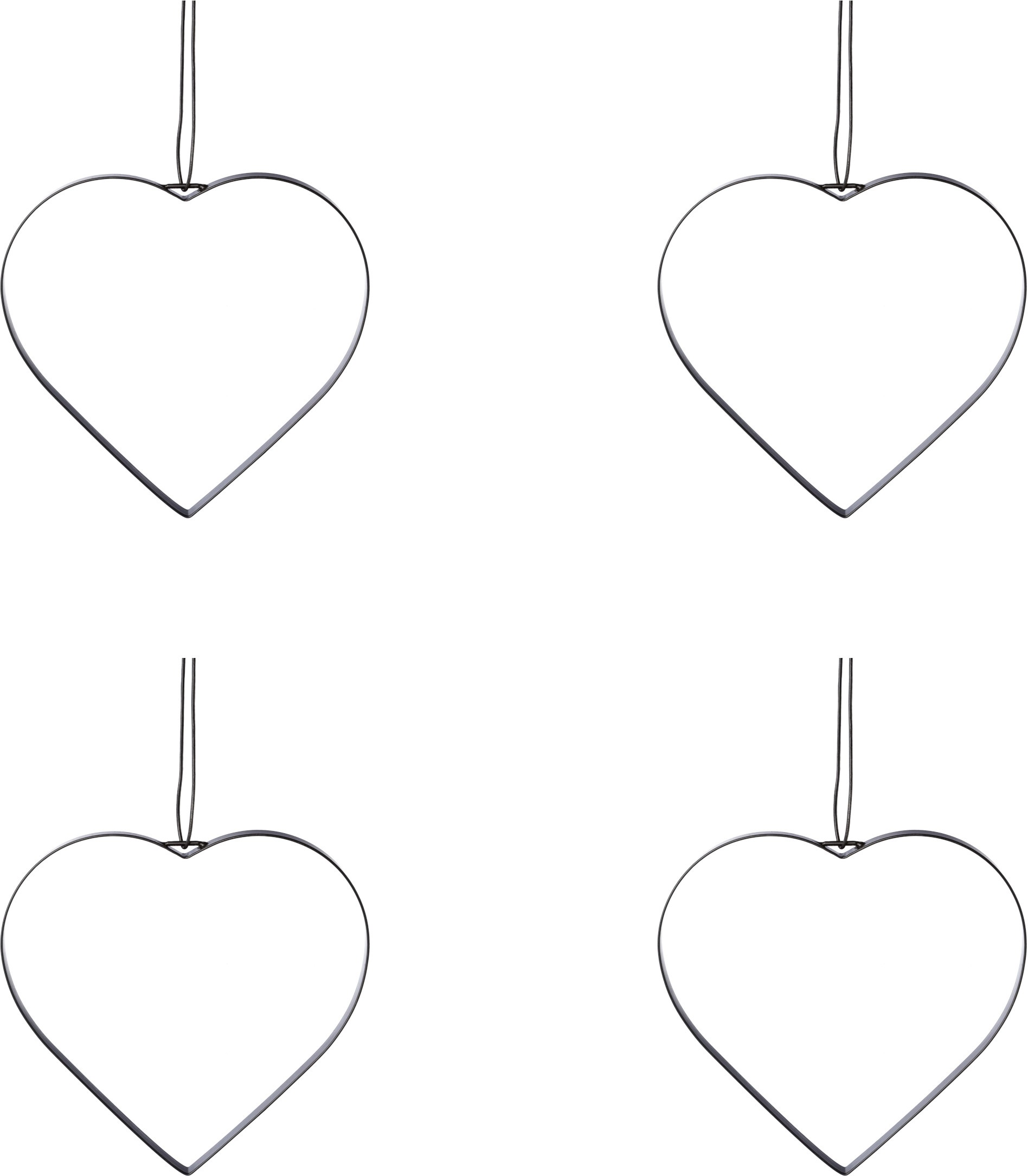 Creativ deco Dekohänger "Herz" Metallring mit hochwertigem Lederband