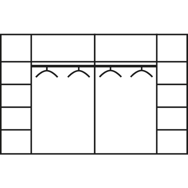 rauch Schwebetürenschrank »Kronach« Mittig mit Schwebetüren | BAUR
