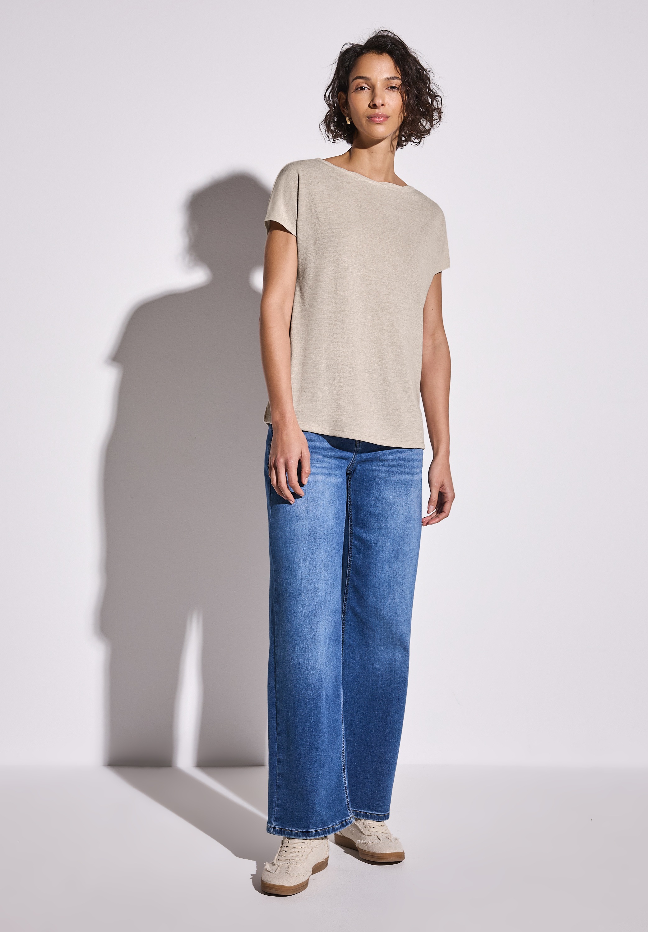 STREET ONE T-Shirt, mit U-Boot-Ausschnitt