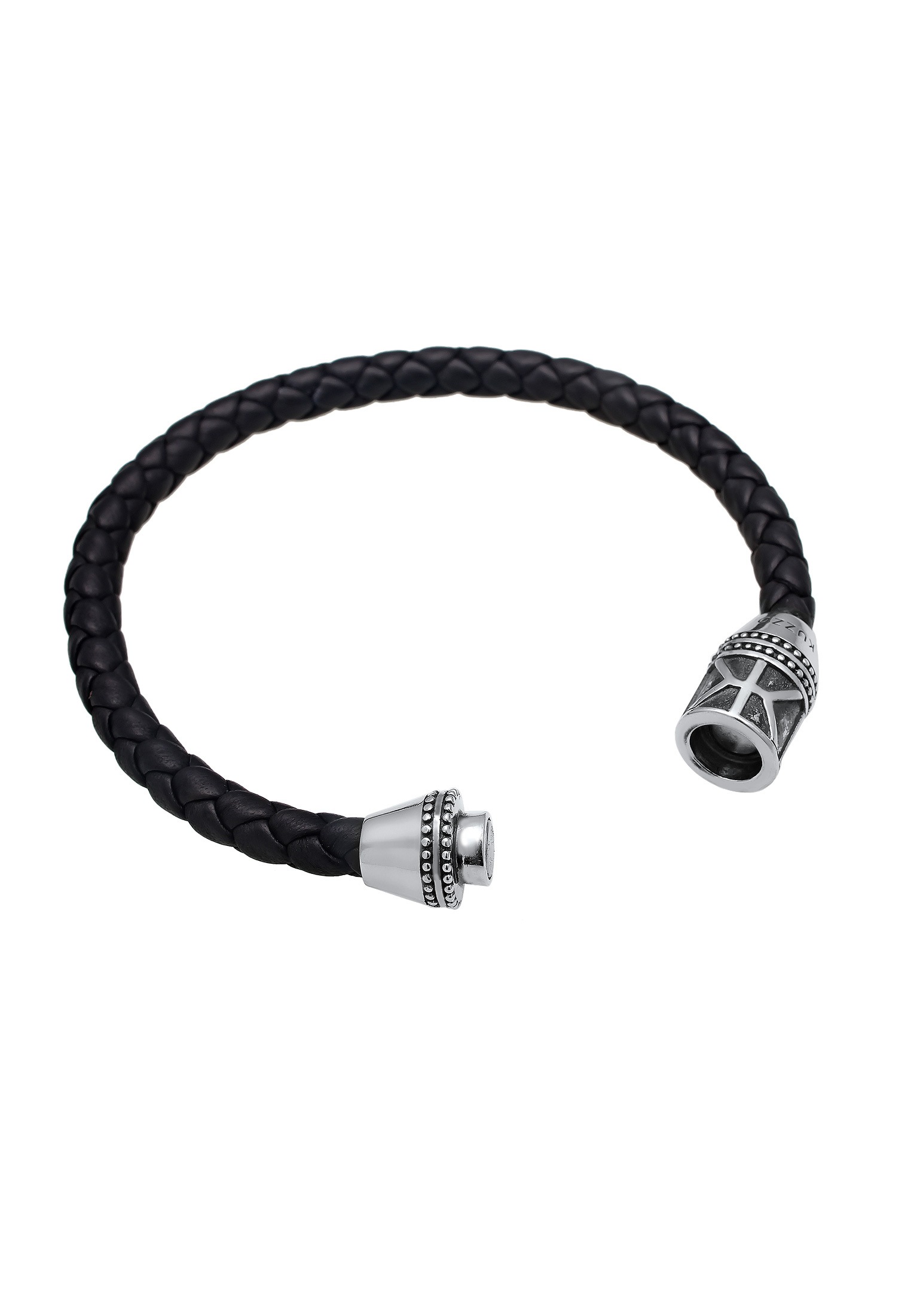 Kuzzoi BAUR Leder Armband ▷ »Herren für Logo | 925 Magnet-Verschluß Silber«