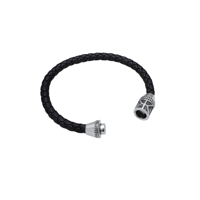 Kuzzoi Armband »Herren Leder Logo Magnet-Verschluß 925 Silber« ▷ für | BAUR