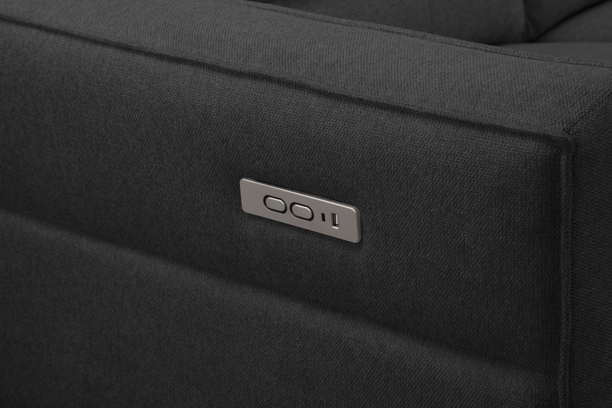 Places of Style Ecksofa »Carpari, L-Form, 263 cm, manuelle o. elektrische Relaxfunktion,«, USB A/C und Kopfteilverstellung