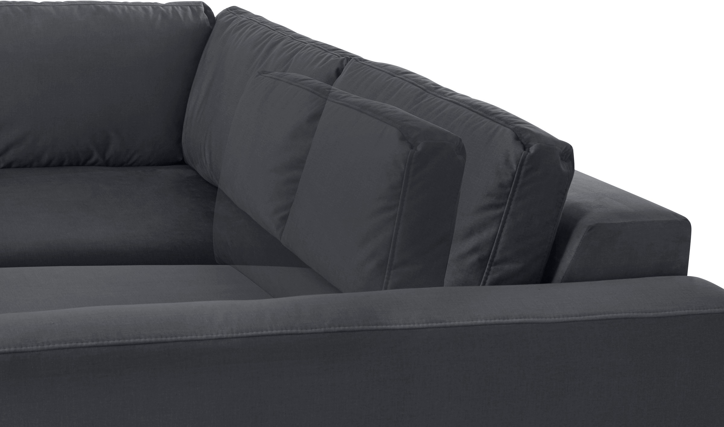 Places of Style Wohnlandschaft »Bloomfield, U-Form«, mit extra tiefer Sitzfläche, wahlweise mit Sitztiefenverstellung