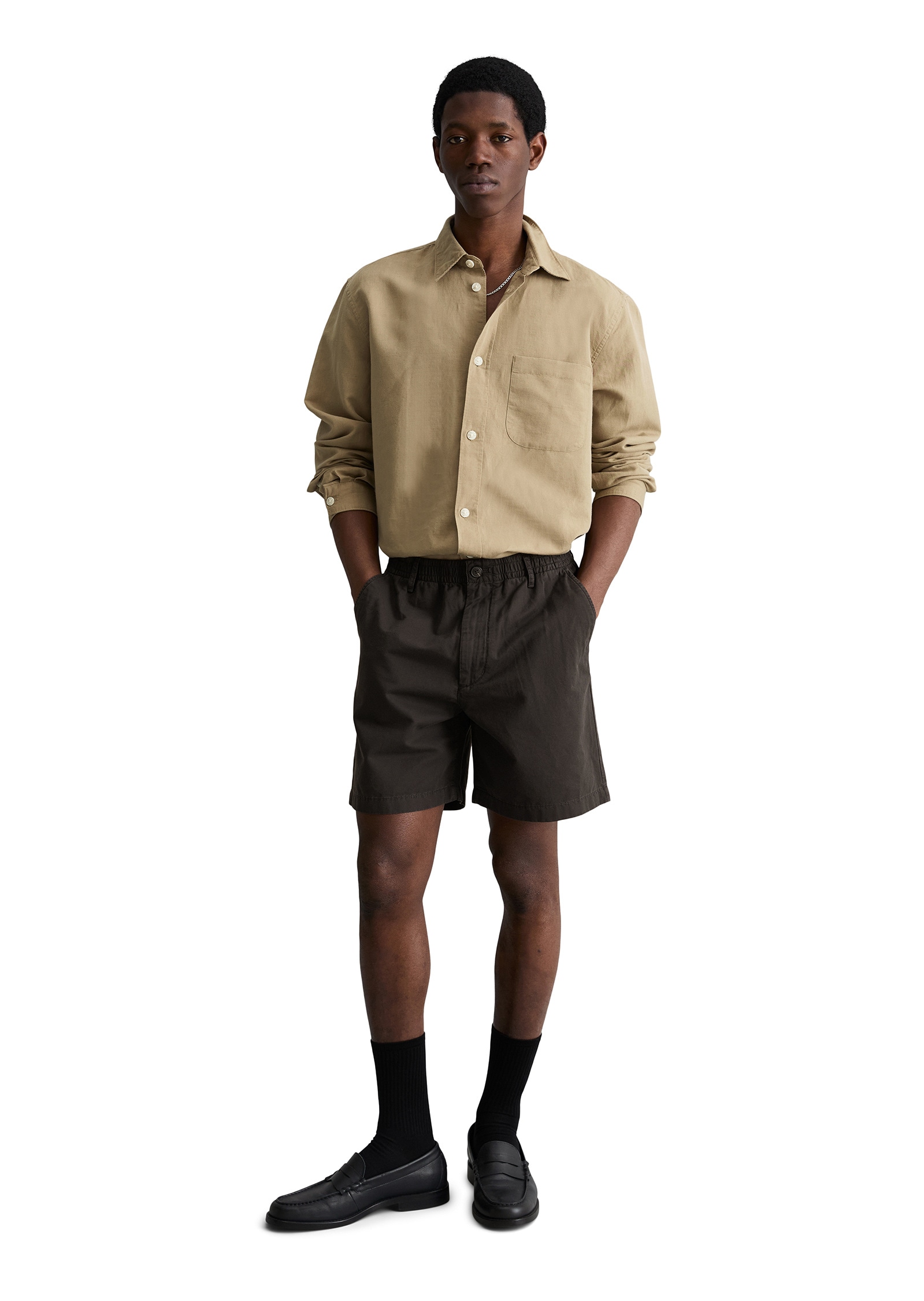 Marc O'Polo DENIM Langarmhemd »aus Leinen und Bio-Baumwolle«