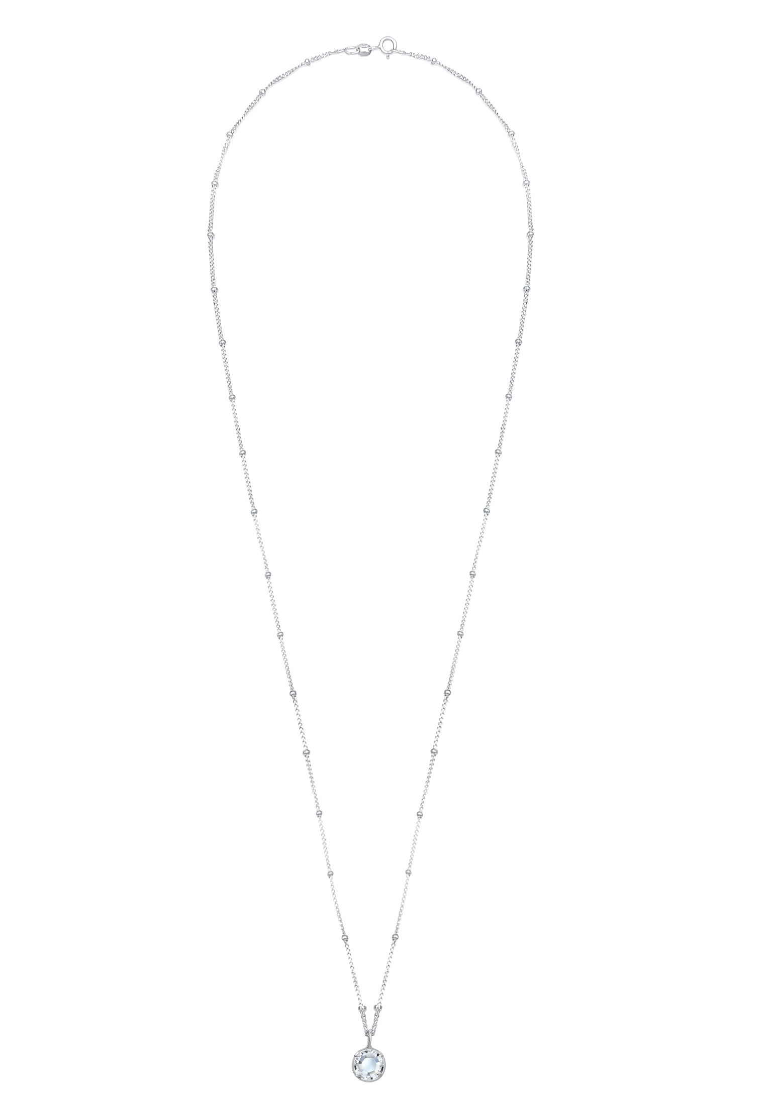 Elli Collierkettchen »Glas Kristalle Weiß 925 Sterling Silber«