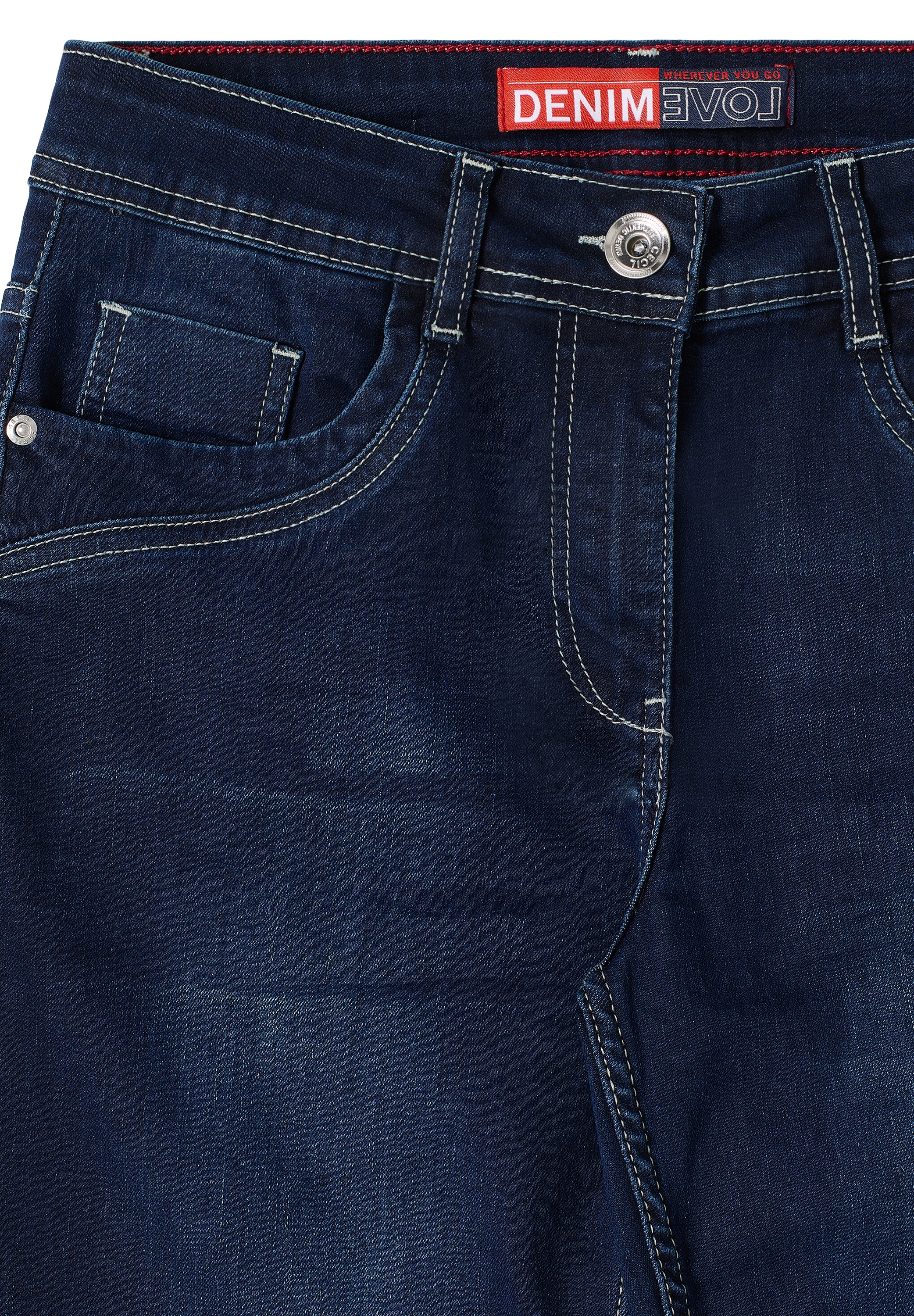CECIL Vicky Skinny Jeans Dark Blue Wash 30/32 2
