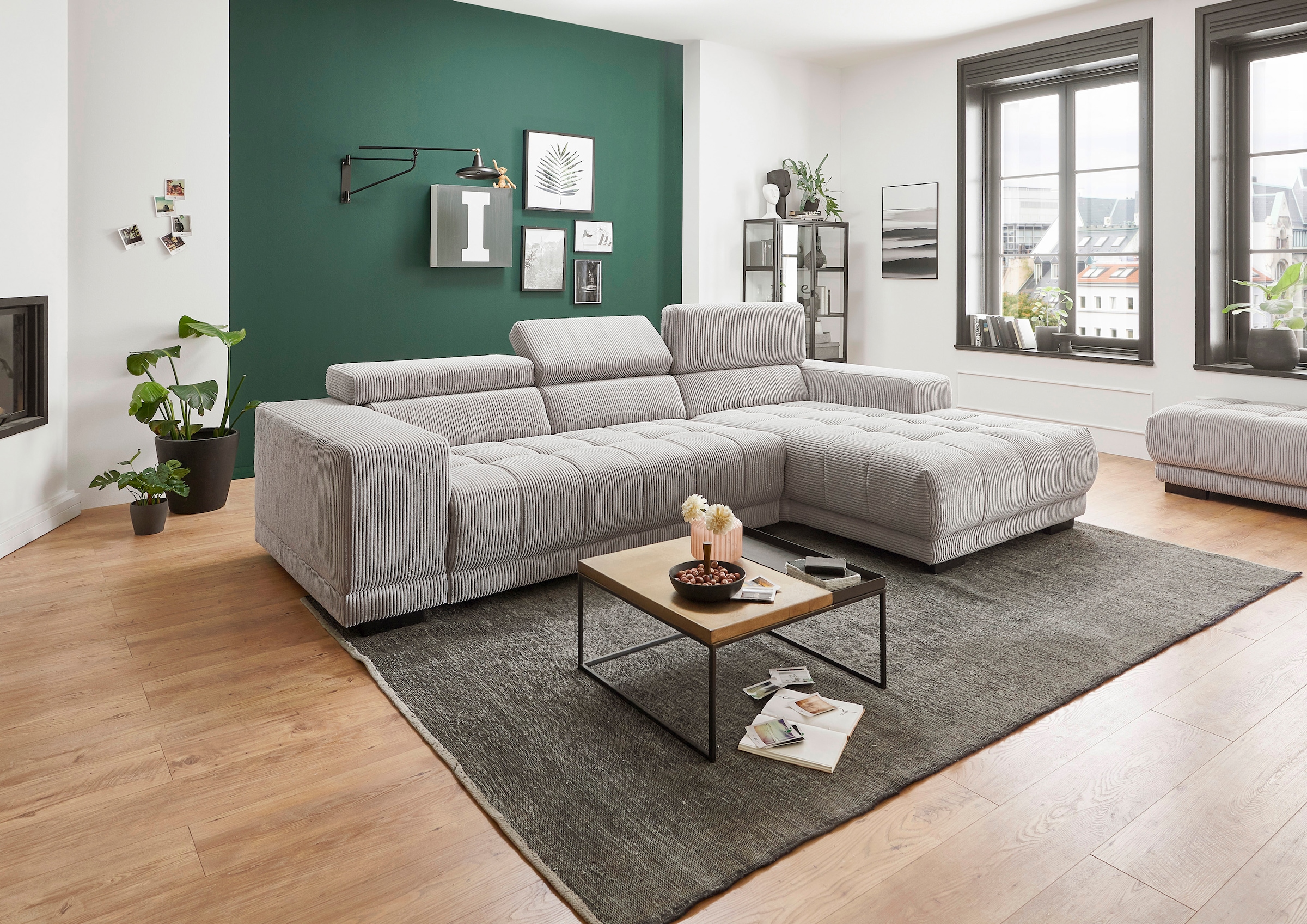 Die PlanBar Ecksofa "MP-IN15053 L-Form schmaler Schenkel", mit Kopfteilvers günstig online kaufen