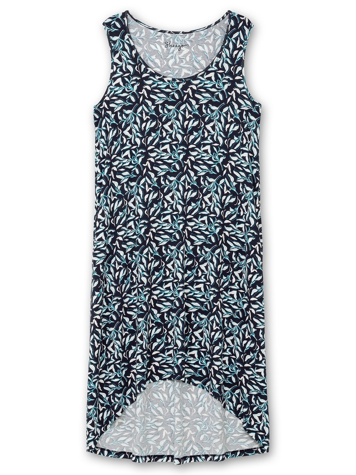 Sheego Jerseykleid »Große Größen«, mit Blätterdruck und Taschen