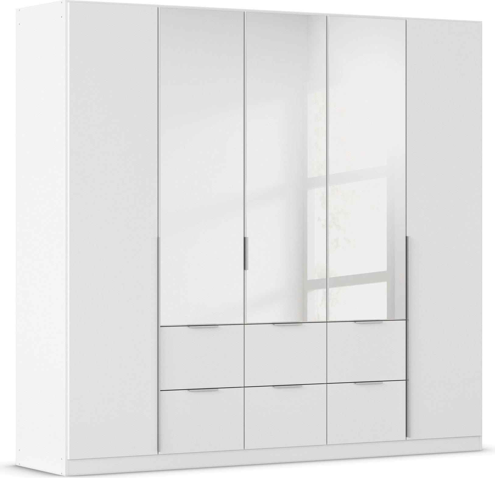 OTTO home Drehtürenschrank "Kleiderschrank Schrank Garderobe AGORDO mit Dekor- oder Hochglanzfront" in zwei Griff-Farben, Breiten 91-360 cm, mit Außenschubkästen, in 7 Breiten und 2 Höhen MADE IN GERMANY