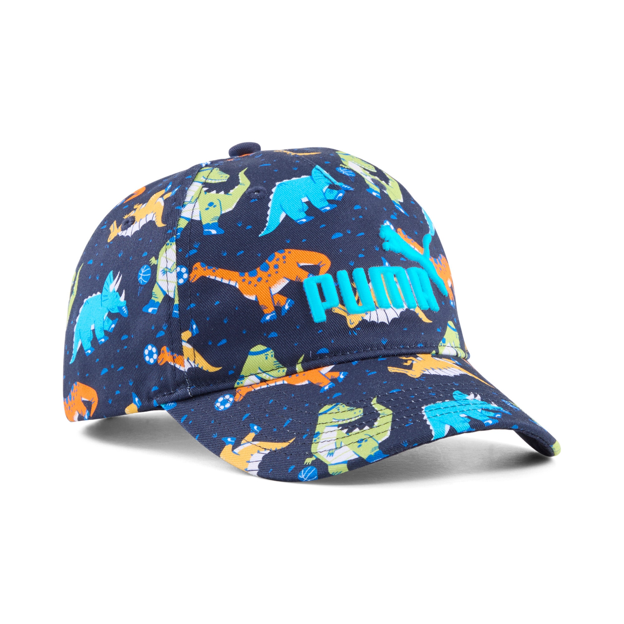 PUMA "ESS NO1 LOGO AOP BB CAP JR" gemustertes Design, aus Baumwolle, für Kinder und Jugendliche geeignet