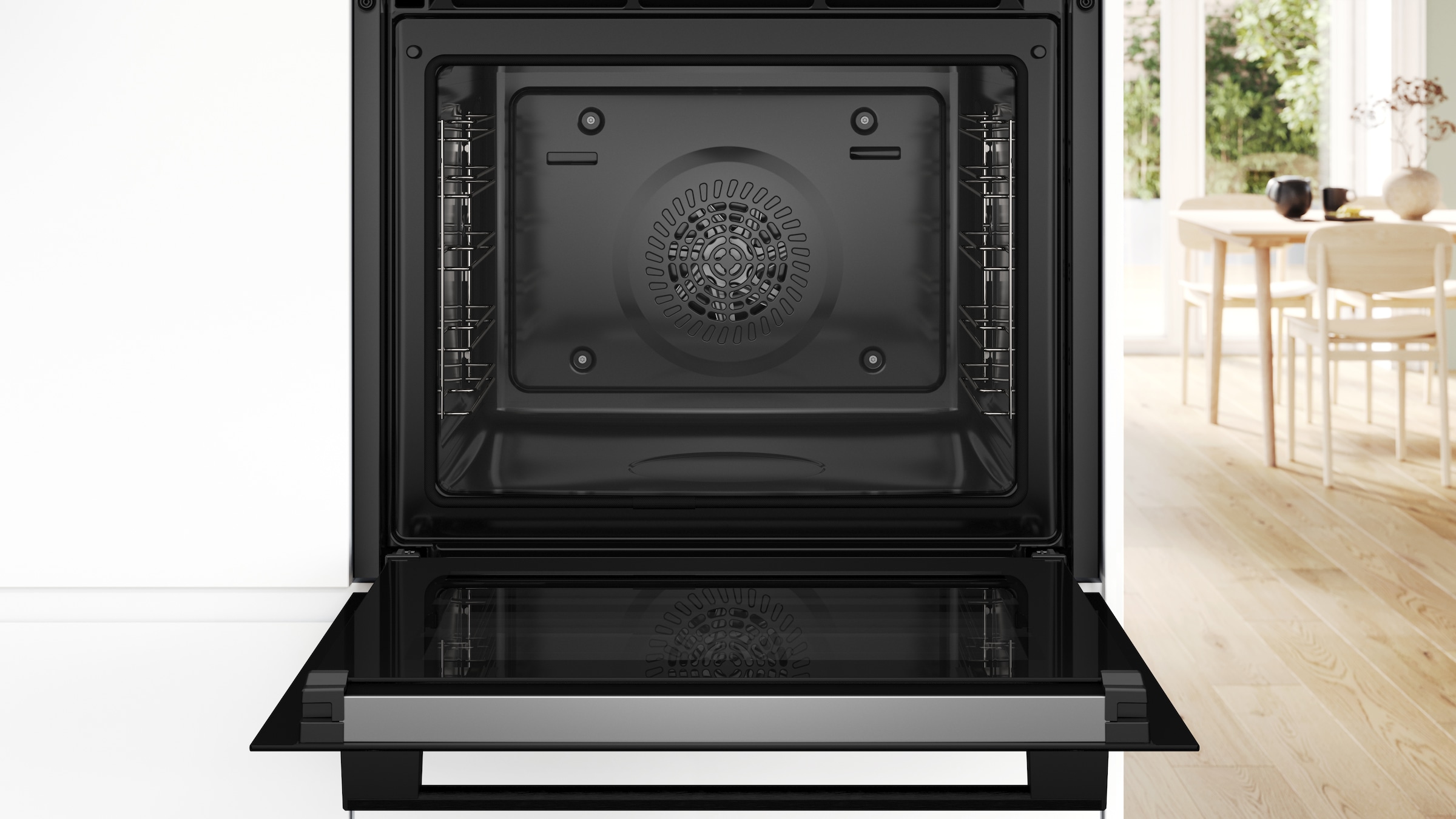 BOSCH Pyrolyse Backofen Serie 4 »HBA572BM3« mit Teleskopauszug nachrüstbar Mattes Design und Air Fry Funktion für perfekt frittierte Lebensmittel