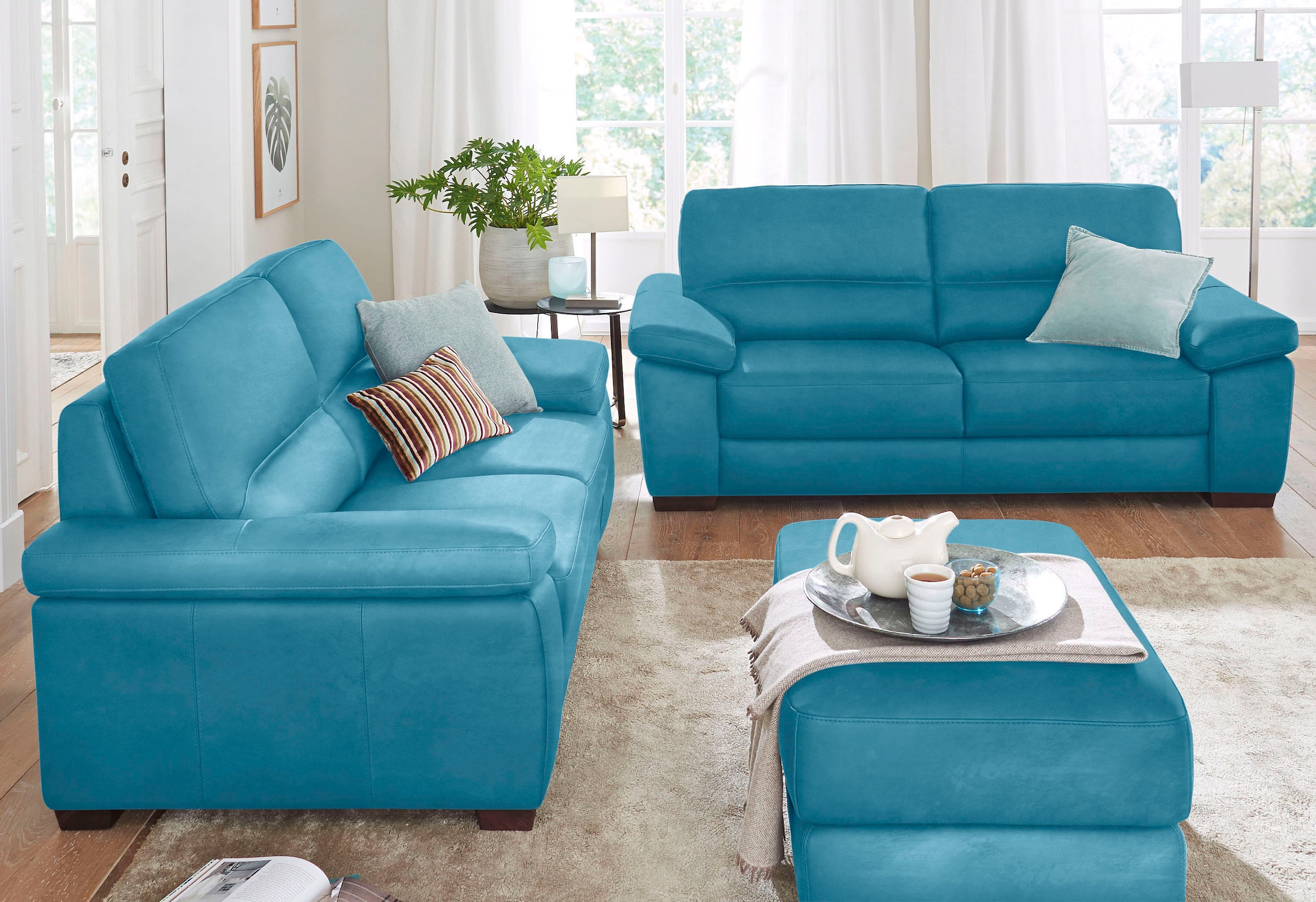 CALIA ITALIA 2-Sitzer »Gaia, Sofa im edlen Design und mit erstklassigem Sitzkomfort«, aus pflegeleichtem Luxus-Microfaser Ginevra Hydro Care