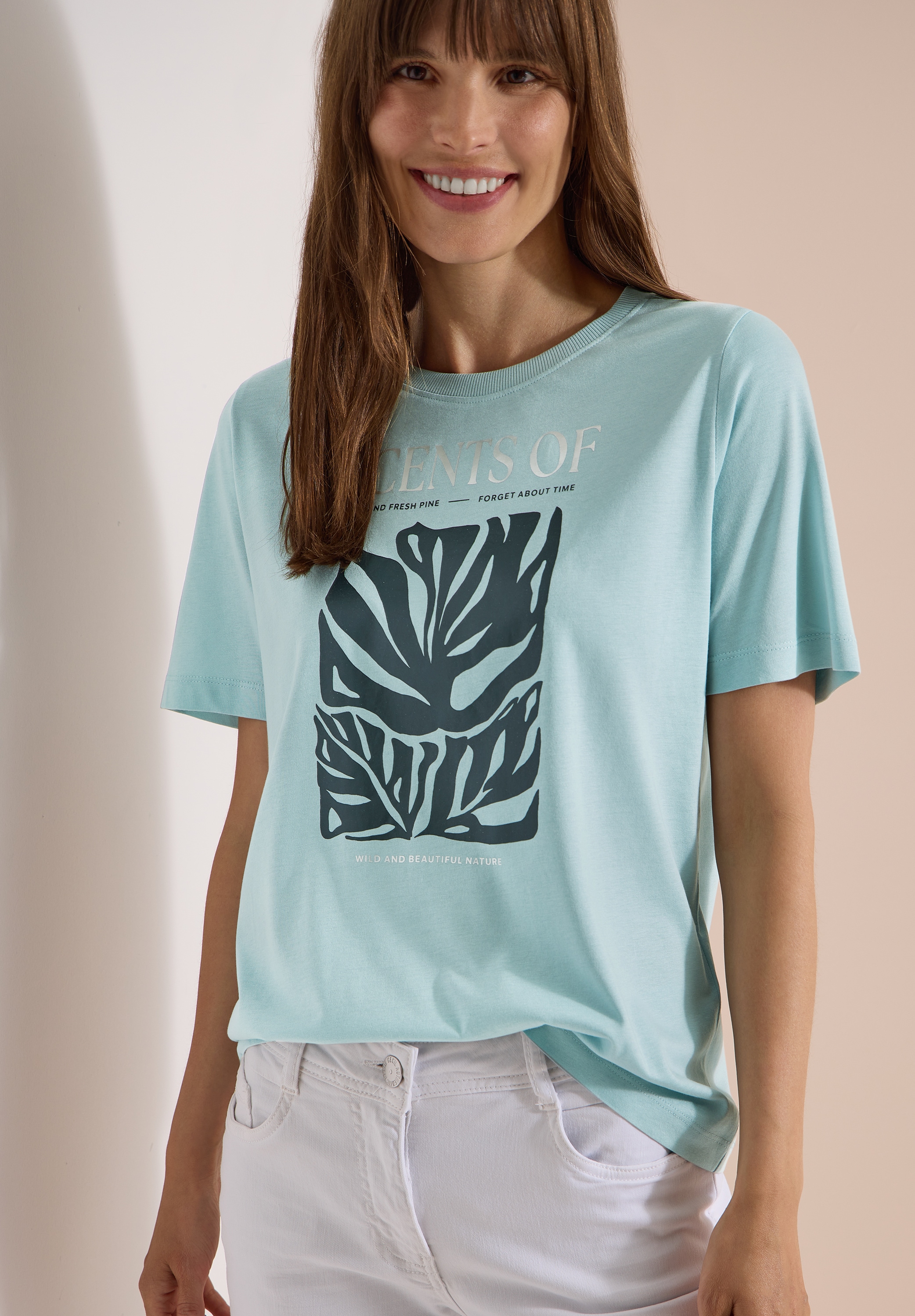 Cecil T-Shirt mit Fotoprint und Wording