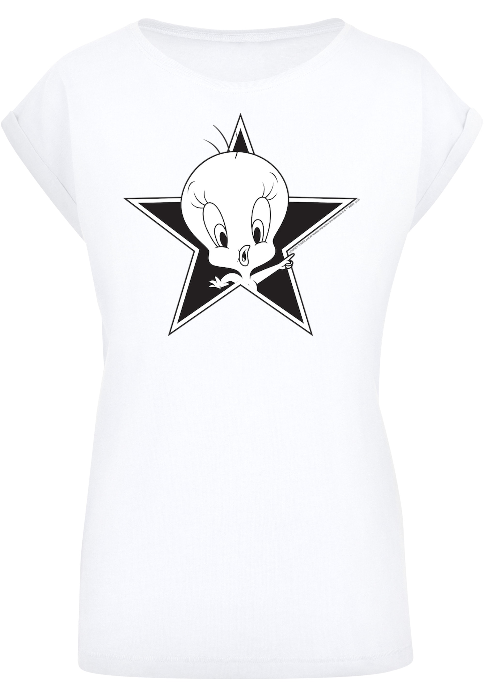 F4NT4STIC Kurzarmshirt »Damen Looney Tunes Tweetie with Ladies Extended  Shoulder Tee«, (1 tlg.) für bestellen | BAUR