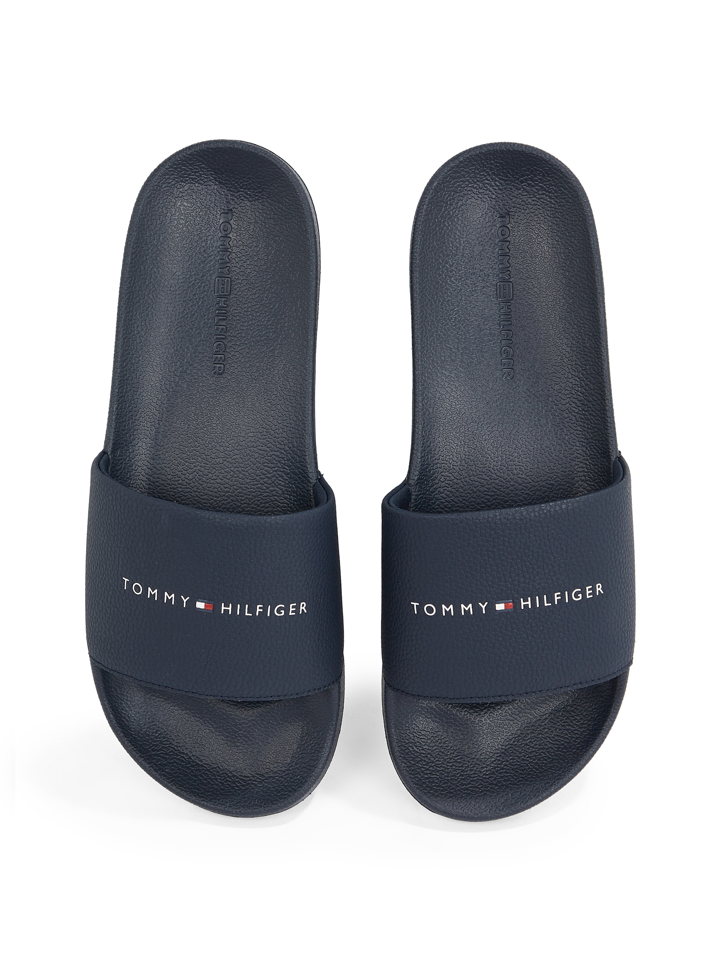Tommy Hilfiger Pantolette »HILIFGER NYC POOL SLIDE«, Schlupfschuh, Strandschuh, Schlappen mit Logoschriftzug
