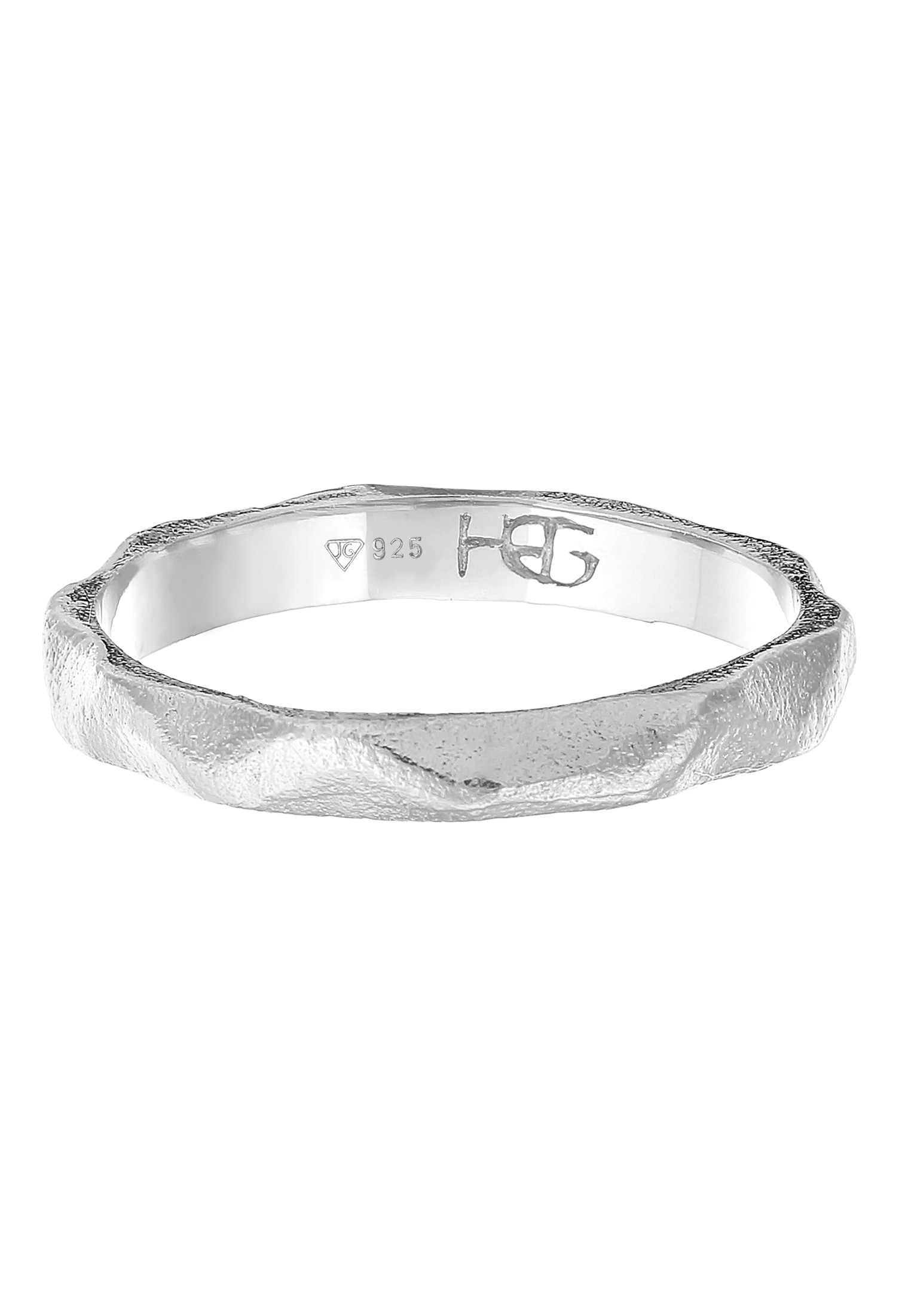 HAZE & GLORY Silberring »Ring Basic Bandring - Babylon gehämmert 925 Silber«