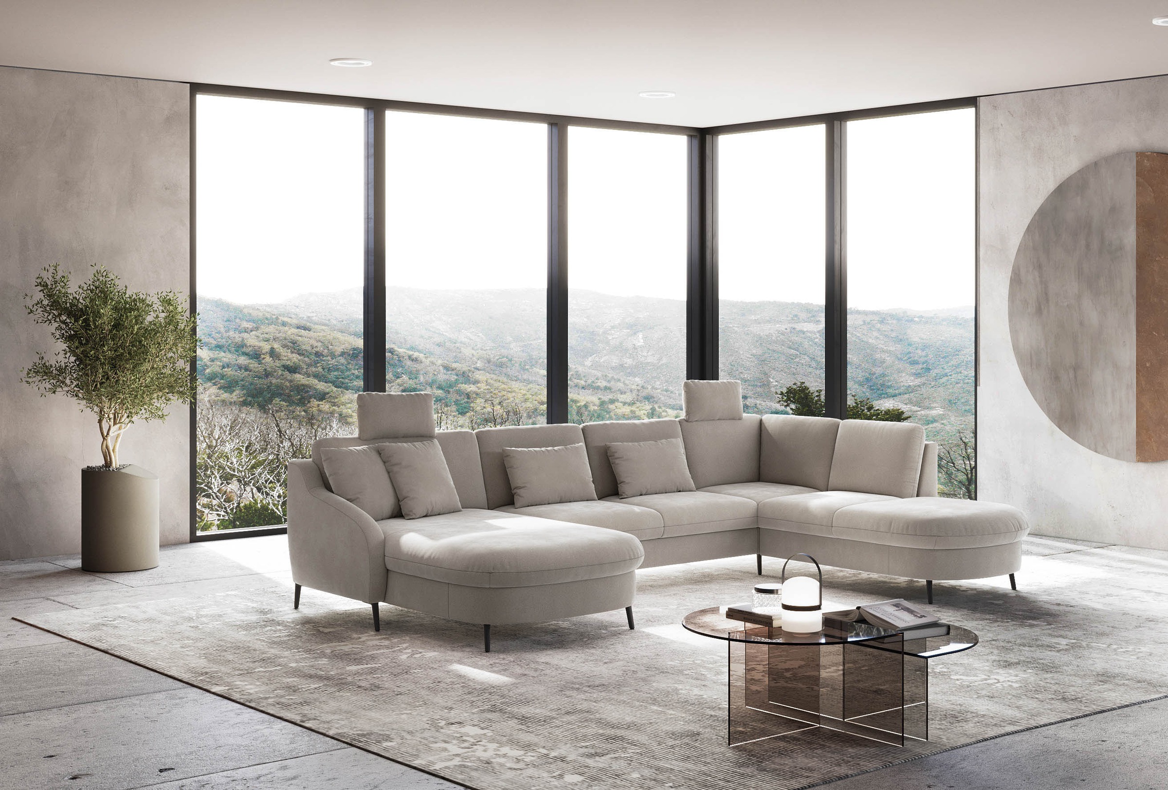 sit&more Wohnlandschaft "Soul U-Form" wahlweise mit Bettfunktion und Bettka günstig online kaufen