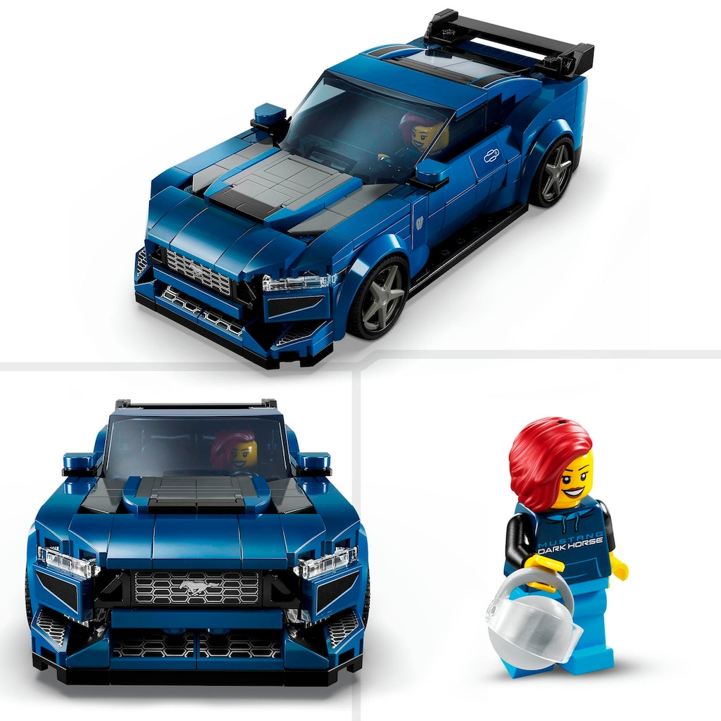 LEGO® Konstruktionsspielsteine »Ford Mustang Dark Horse Sportwagen (76920), LEGO Speed® Champions«, (344 St.)