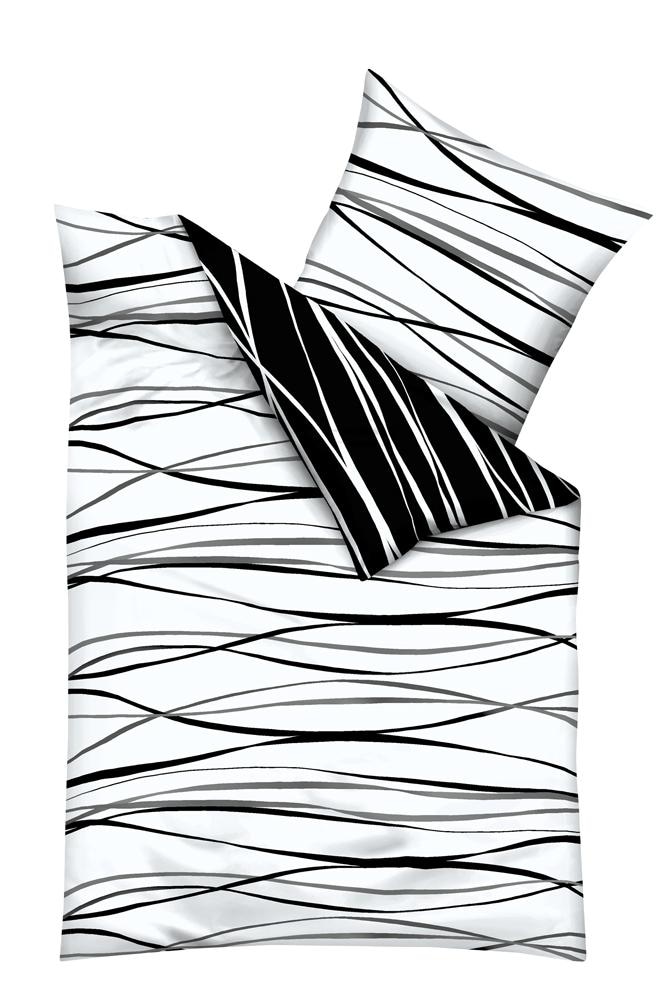 Kaeppel Wendebettwäsche »Motion«, (3 tlg.), Bettwäsche mit Wellen, für Sommer oder Winter, OEKO-TEX® zertifiziert