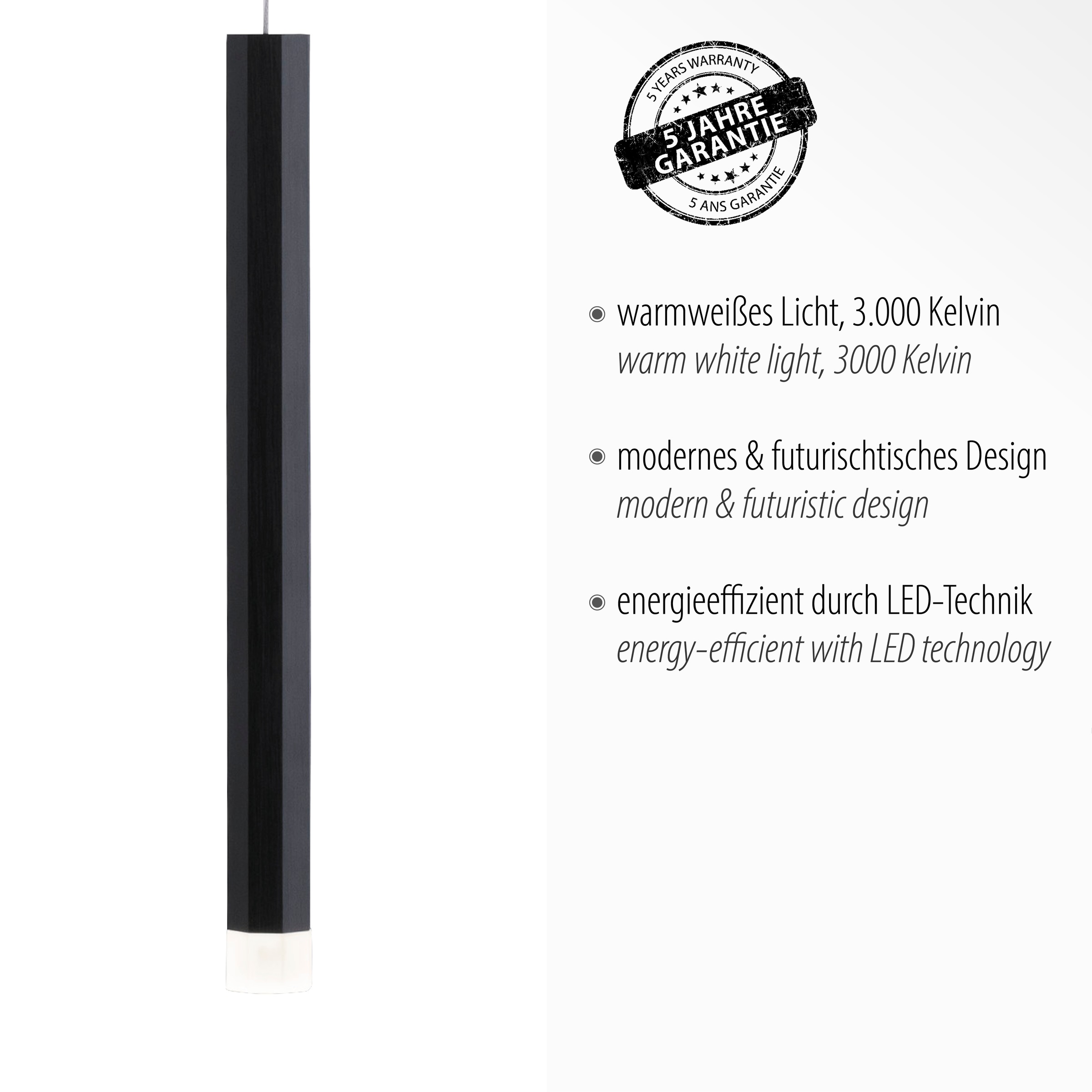JUST LIGHT Pendelleuchte »BRUNO«, 1 flammig, Leuchtmittel LED-Board | LED fest integriert, LED