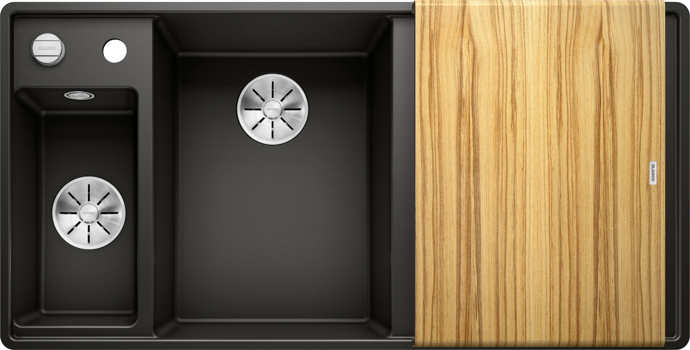 Blanco Granitspüle »AXIA III 6 S-F« 1 Stk. tlg. inklusive Esche-Compound-Brückenschneidebrett und Multifunktionsschale
