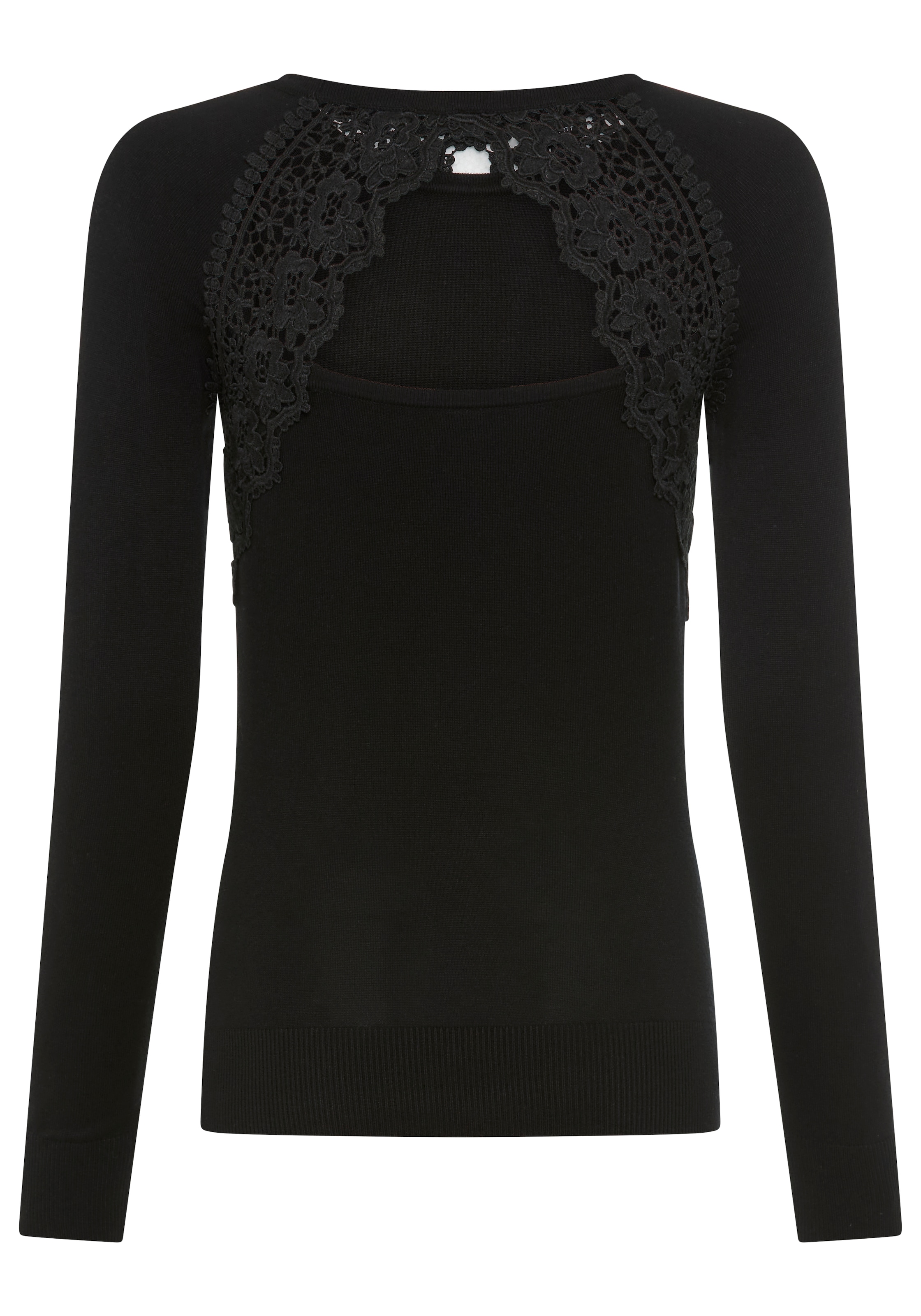 Laura Scott Strickpullover, mit Cut Out und Spitzendetail - NEUE KOLLEKTION