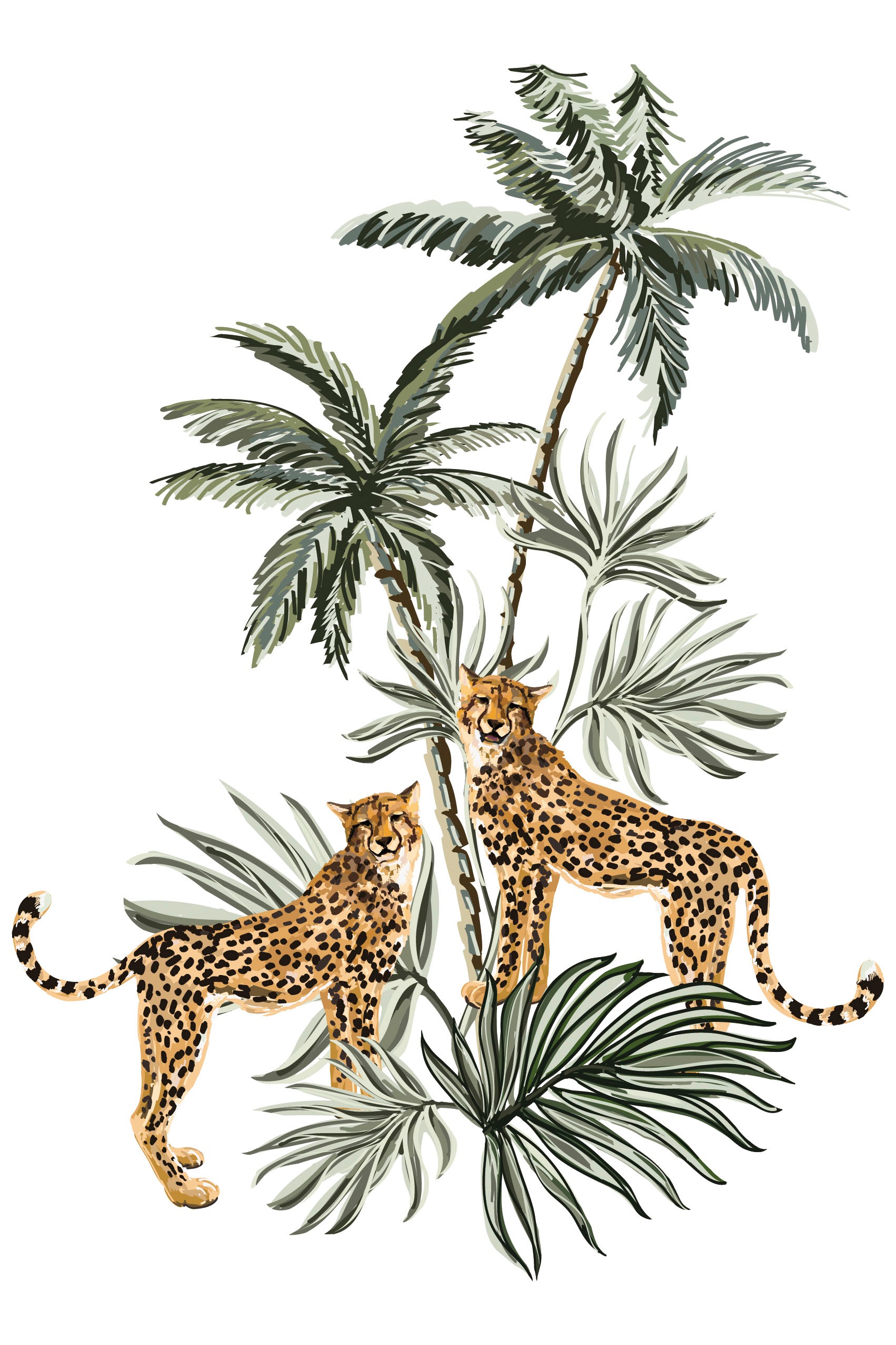 queence Leinwandbild »Leopard«, Kunst-Modern-Tiere-Leopard-Raubkatzen, Premium-Leinwandstoff, Handarbeit aus Deutschland