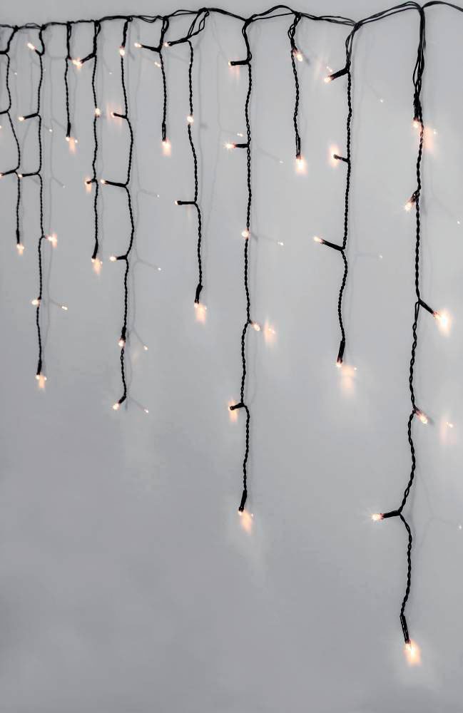 EGLO LED-Lichtervorhang »CRISPY ICE WHITE, Weihnachtsdeko«, 960 St.-flammig, LED Lichterkette / schwarz / 960X0,064W / Beleuchtung - Weihnachten
