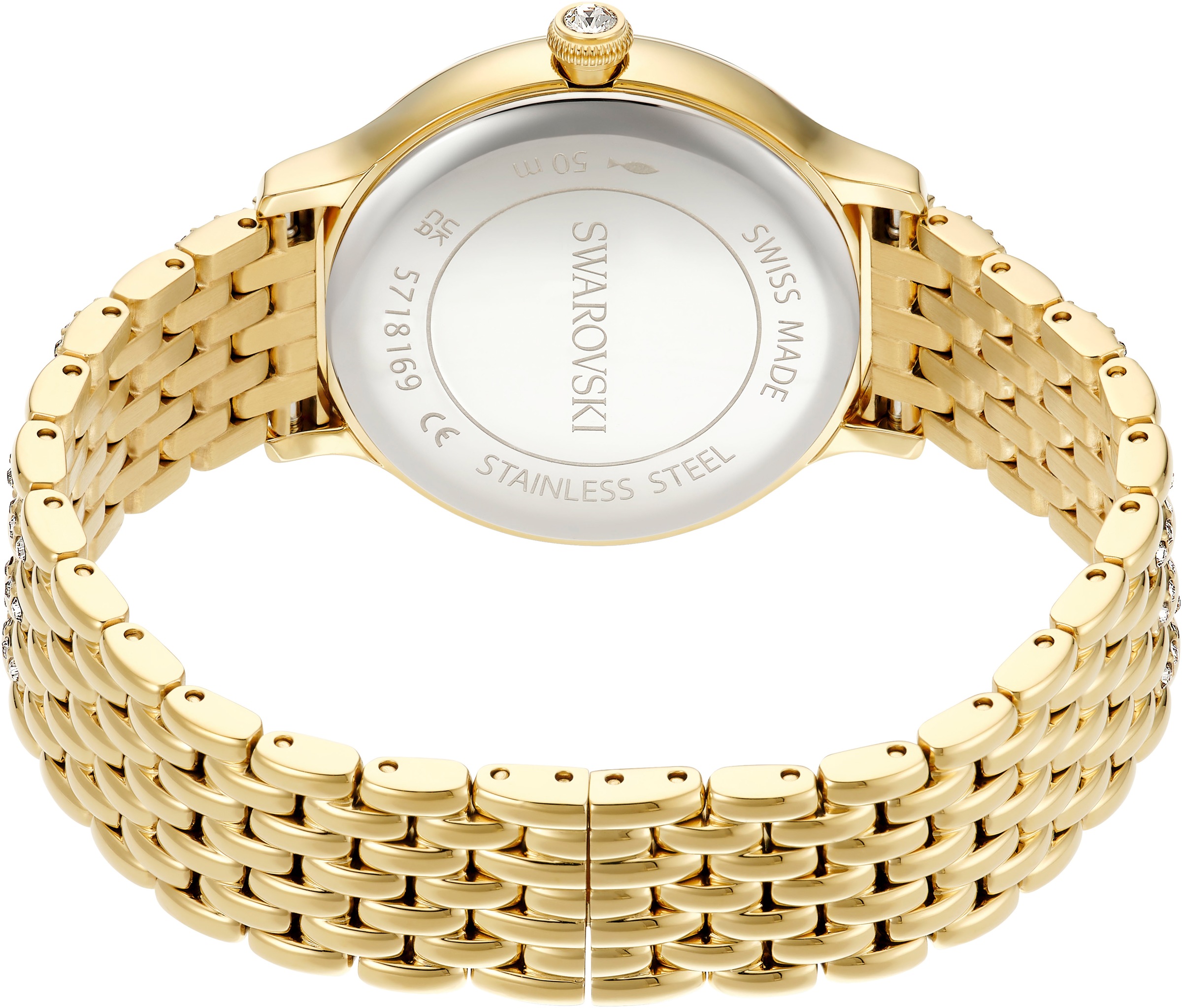 Swarovski Quarzuhr »IMBER«, Armbanduhr, Damenuhr, Swiss Made, Edelstahlarmband, analog