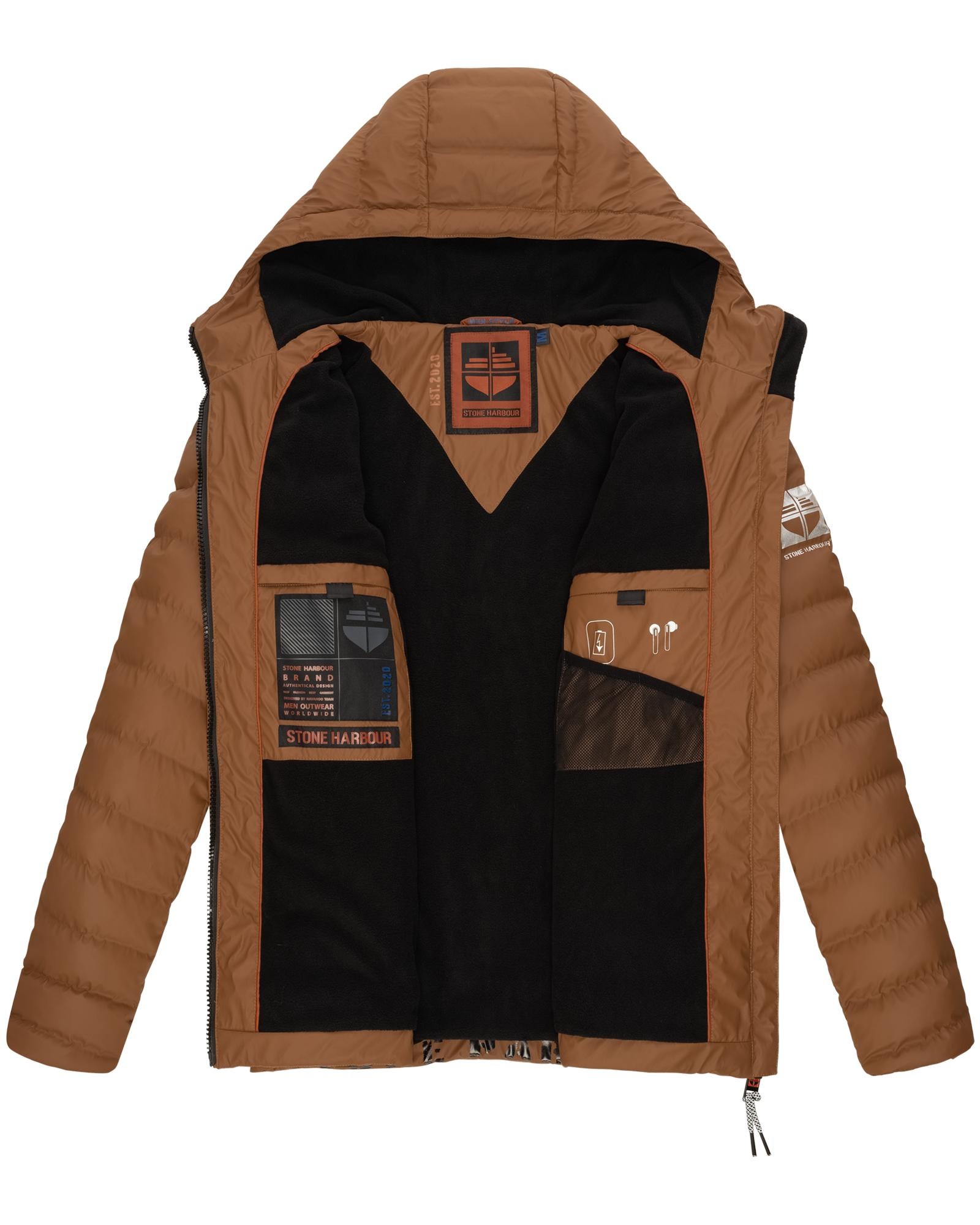 Stone Harbour Winterjacke »Zaharoo«, mit Kapuze, Wasserdichte, gesteppte Regenjacke für den Winter