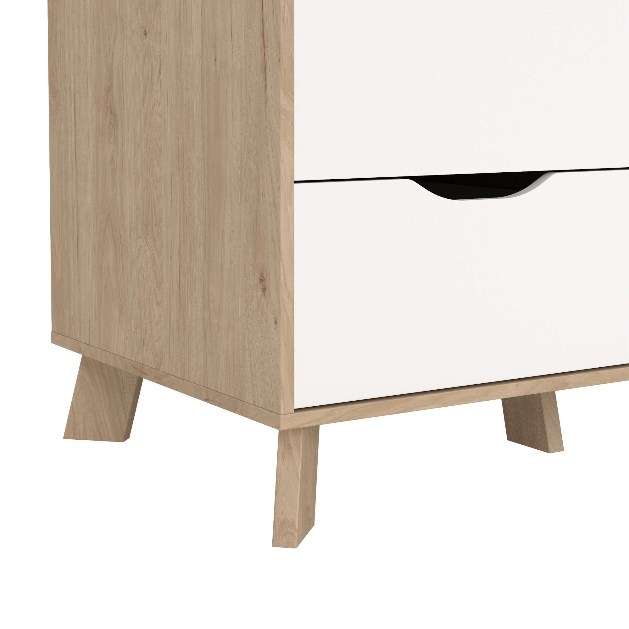 andas Kleiderschrank »Ikast Drehtürenschrank, Spiegeltür, Aufbewahrung, Schrank, Stauraum«, 1 Spiegeltür, 2 Türen, 3 Schubladen, Höhe 201 cm, Breite 147 cm