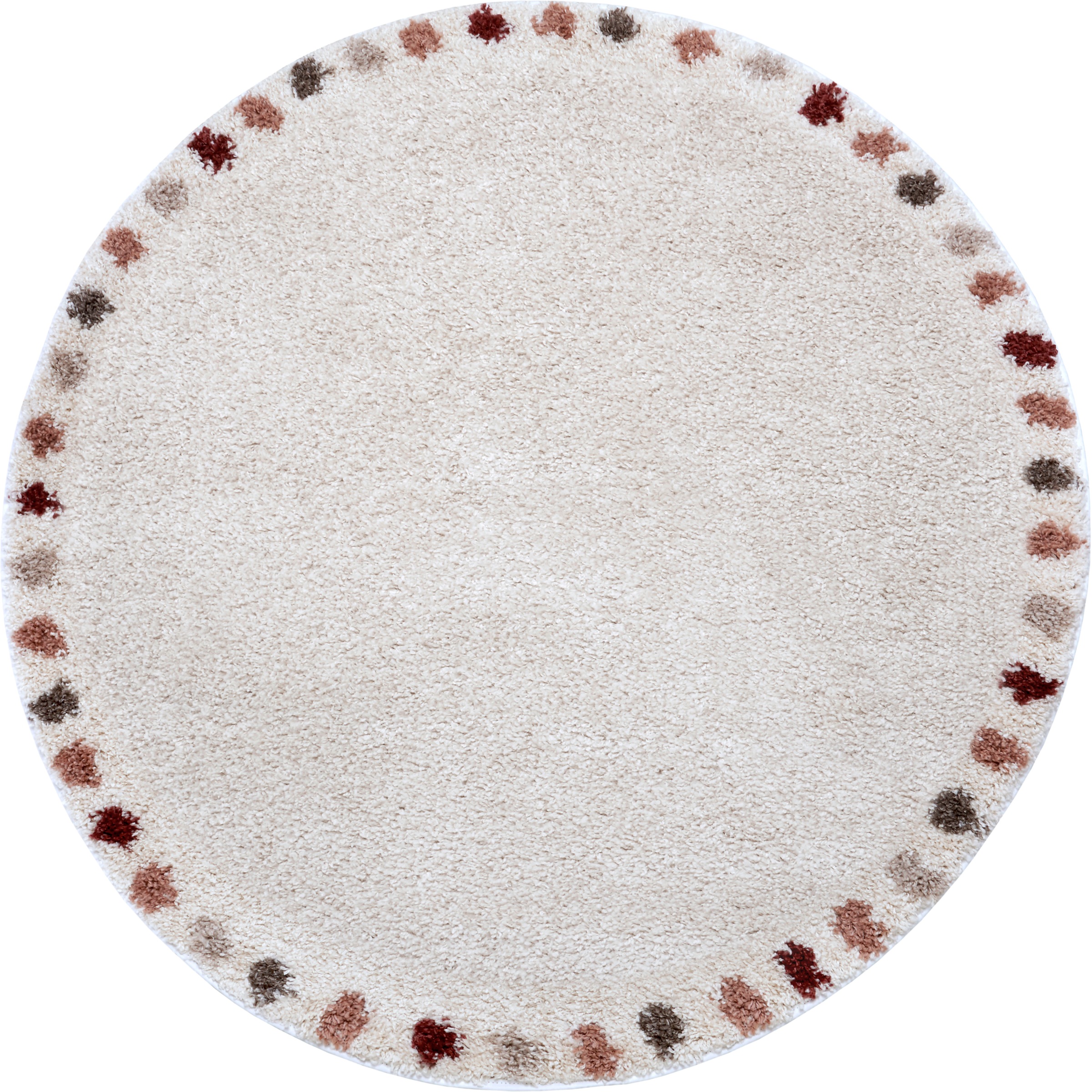 HANSE Home Hochflor-Teppich »Holy«, rund, 33 mm Höhe, Scandi Look, weicher Flor, Robust, Pflegeleicht, ringsum gekettelt
