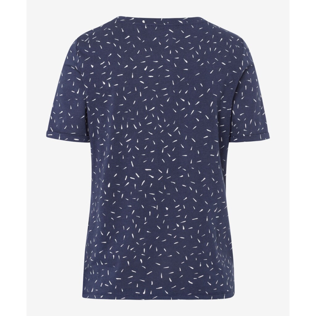 Damenmode Shirts & Sweatshirts Brax Kurzarmshirt »Style CIRA« blau