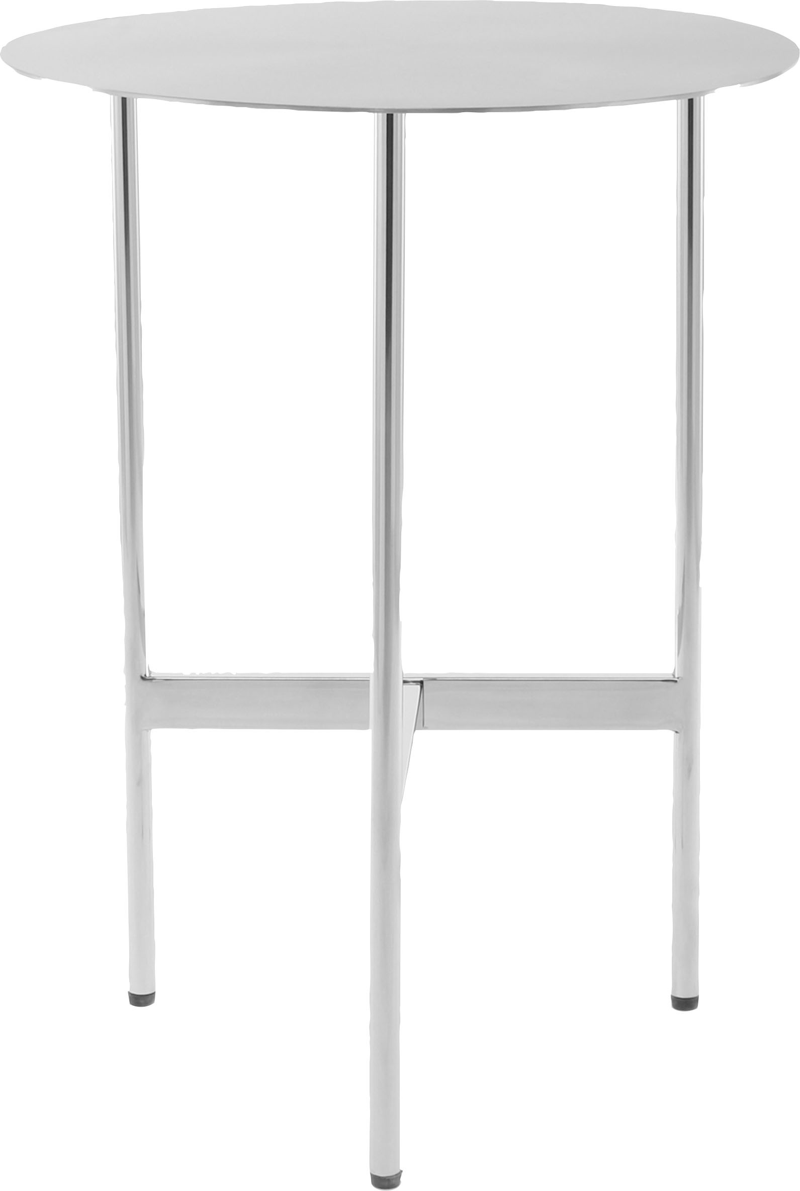 Kayoom Beistelltisch »Pema, Minimalistisches Design, Passt zu jedem Einrichtungsstil«, (1 St.), minimalistisches Gestelldesign aus Edelstahl, runde Ablagefläche