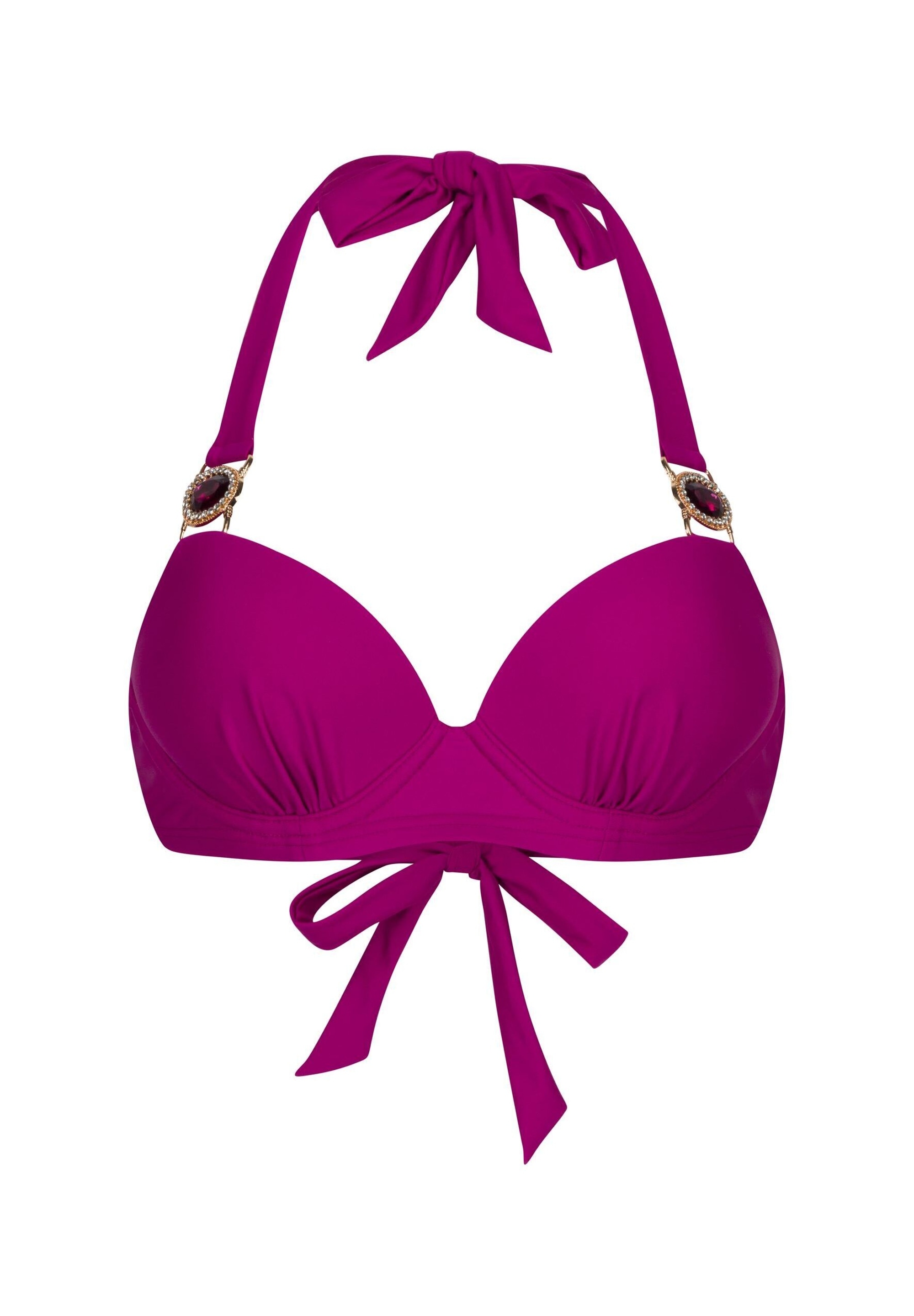 Moda Minx Triangel-Bikini-Top »Amour«, (1 St.), mit stilvollem Steinbesatz und Push Up-Effekt