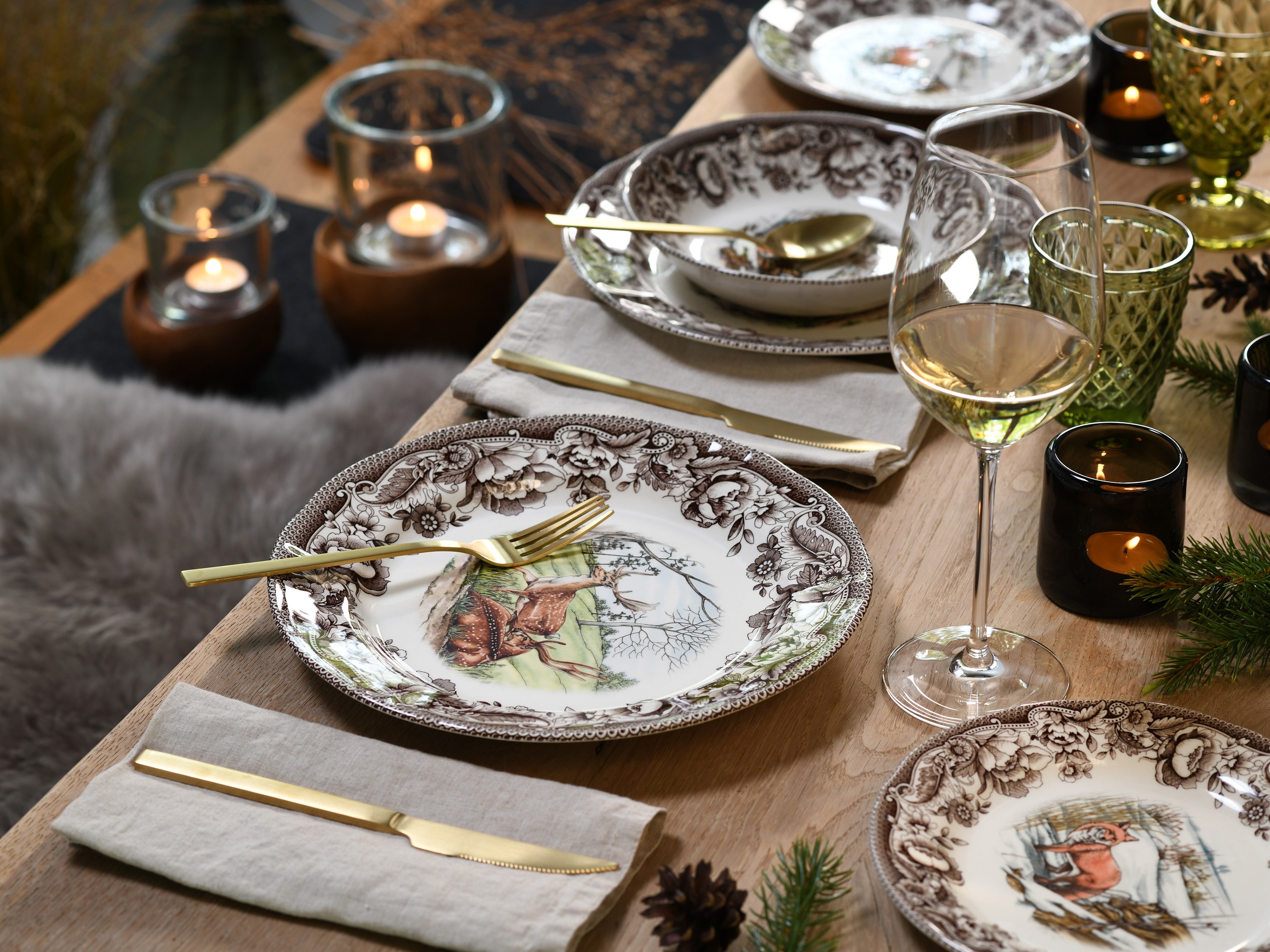 CreaTable Teller-Set »Haydon Grove, Tellerset 18-tlg«, (Set, 18 tlg.), Tiermotive, Landhausstil