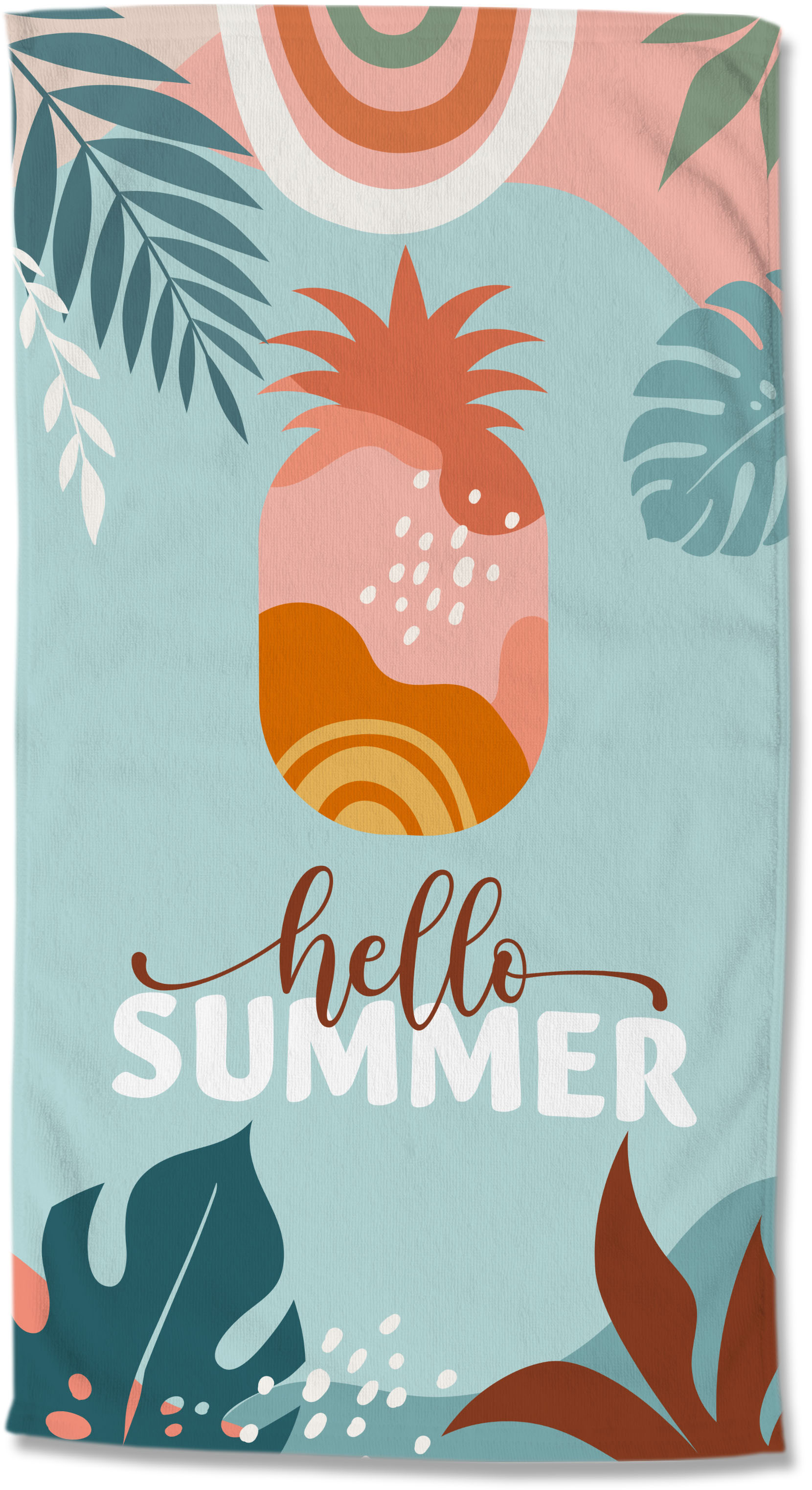 done.® Strandtuch »Hello Tasche für BAUR auf Summer«, Reisverschluss- mit St.), Rechnung (1 gemustert, | Wertgegenstände